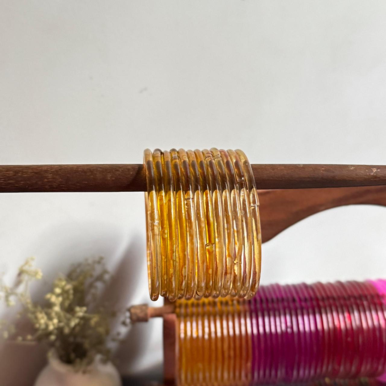 Jelly Plain Glass Bangles – Elegant Set of 12 Bangles |