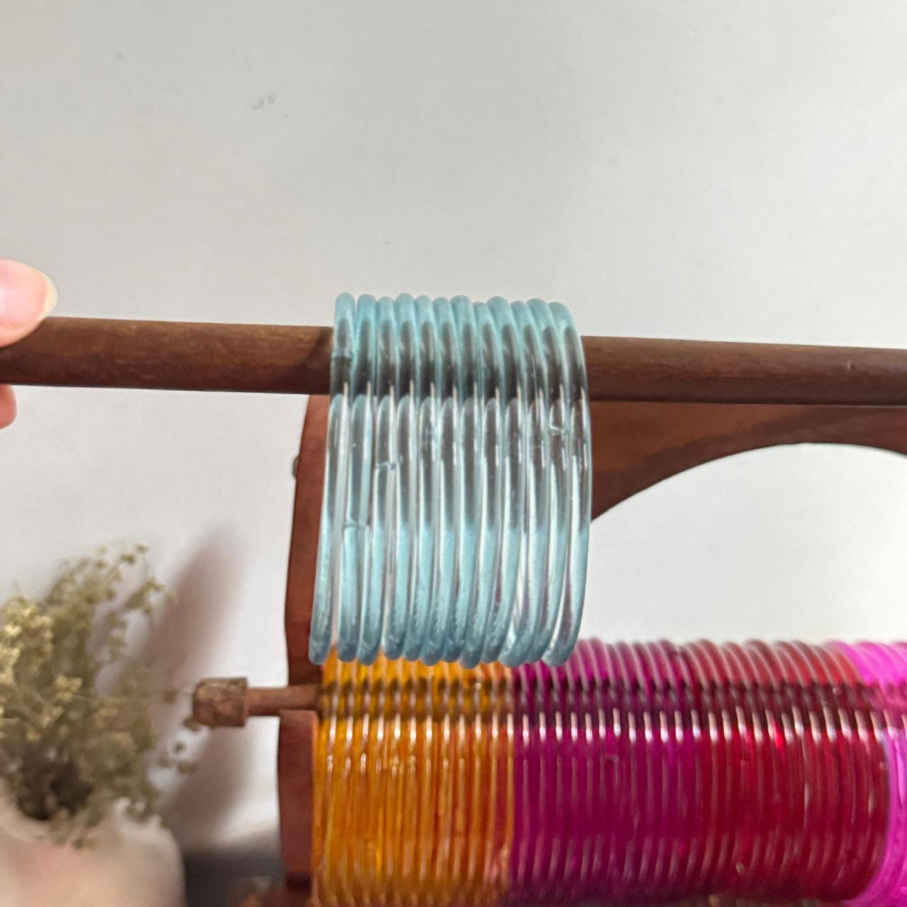 Jelly Plain Glass Bangles – Elegant Set of 12 Bangles |