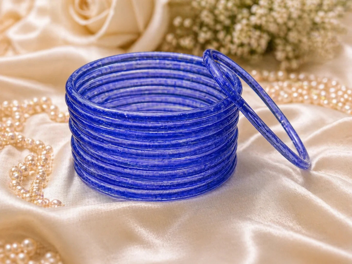 Jelly Glass Bangles Plain – 12 Bangles Set | All Colors Available | Lightweight Everyday Wear Bangles Set