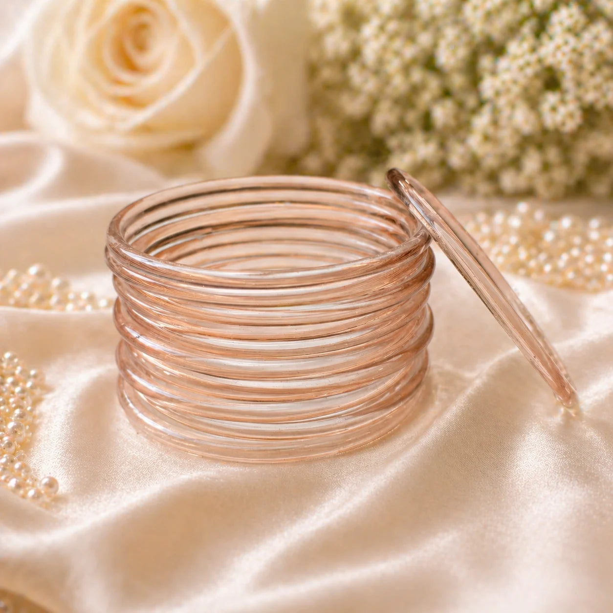 Jelly Glass Bangles Plain – 12 Bangles Set | All Colors Available | Lightweight Everyday Wear Bangles Set