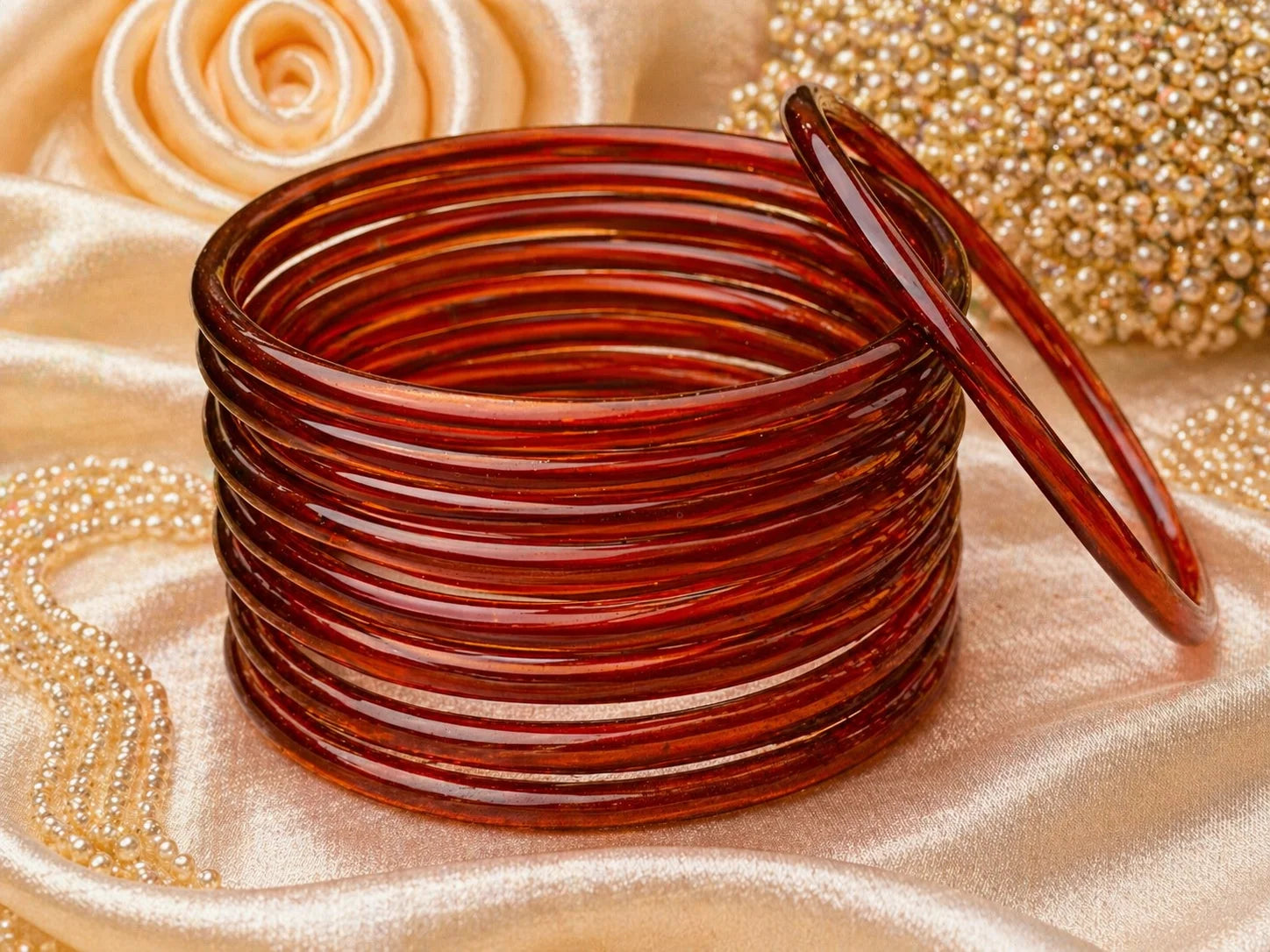 Jelly Glass Bangles Plain – 12 Bangles Set | All Colors Available | Lightweight Everyday Wear Bangles Set