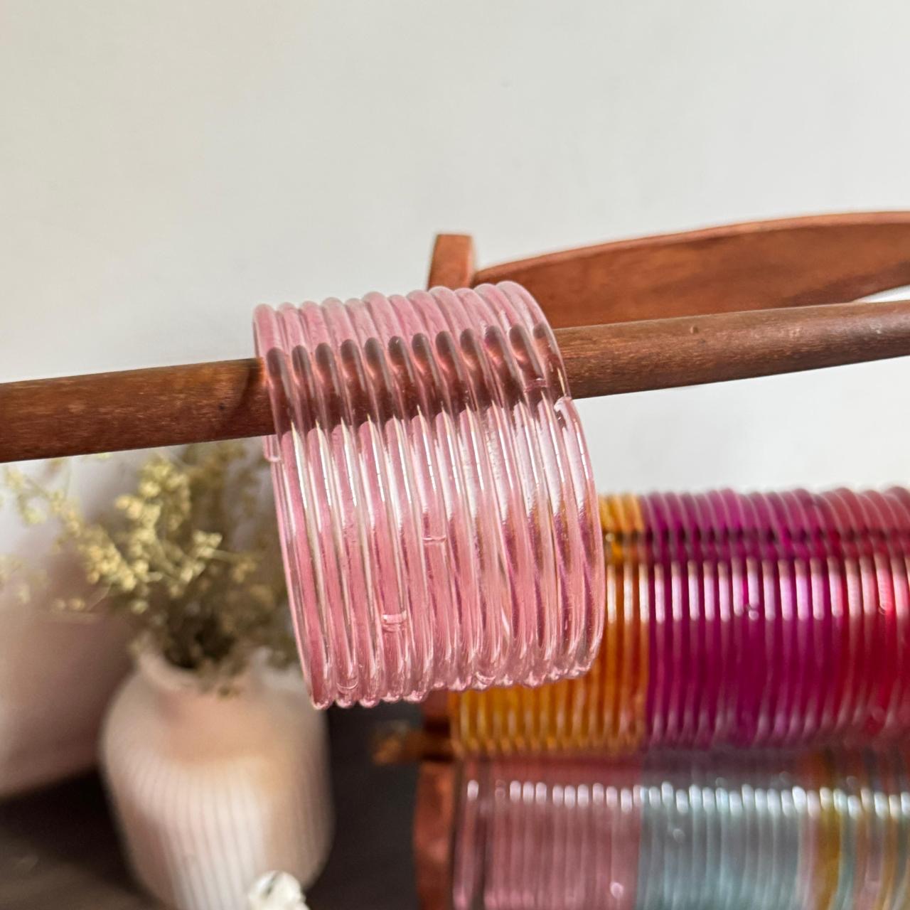 Jelly Plain Glass Bangles – Elegant Set of 12 Bangles |