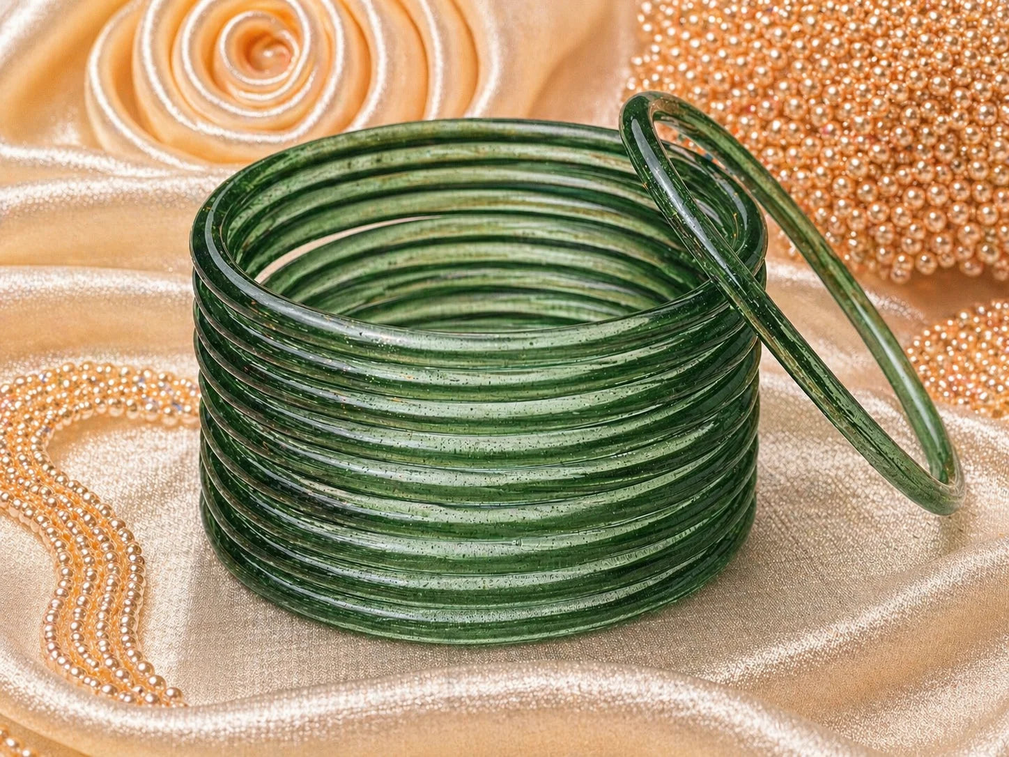 Jelly Glass Bangles Plain – 12 Bangles Set | All Colors Available | Lightweight Everyday Wear Bangles Set