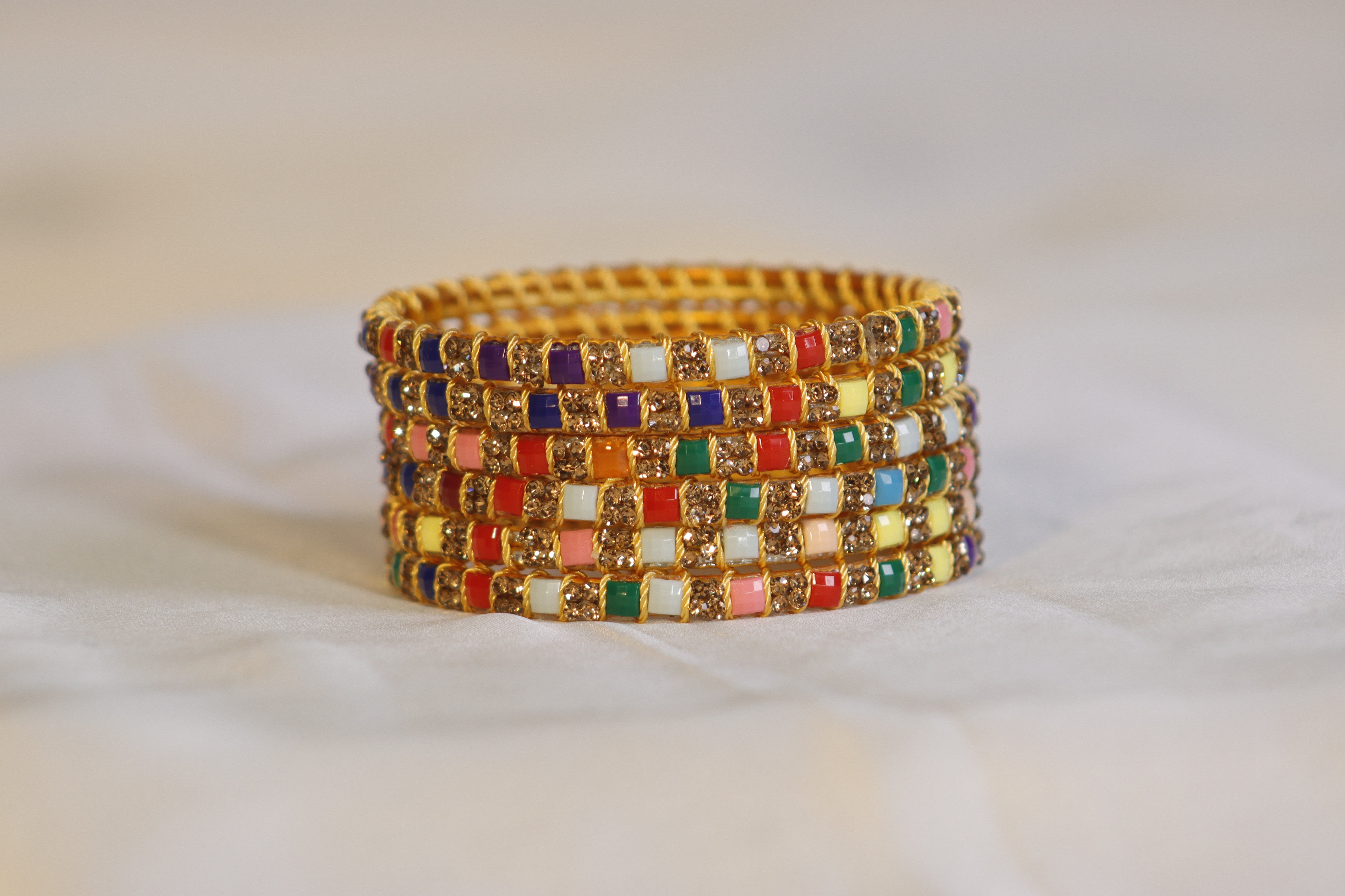 Thread Minakari Multi-Look Kara Bangles – Set of 4