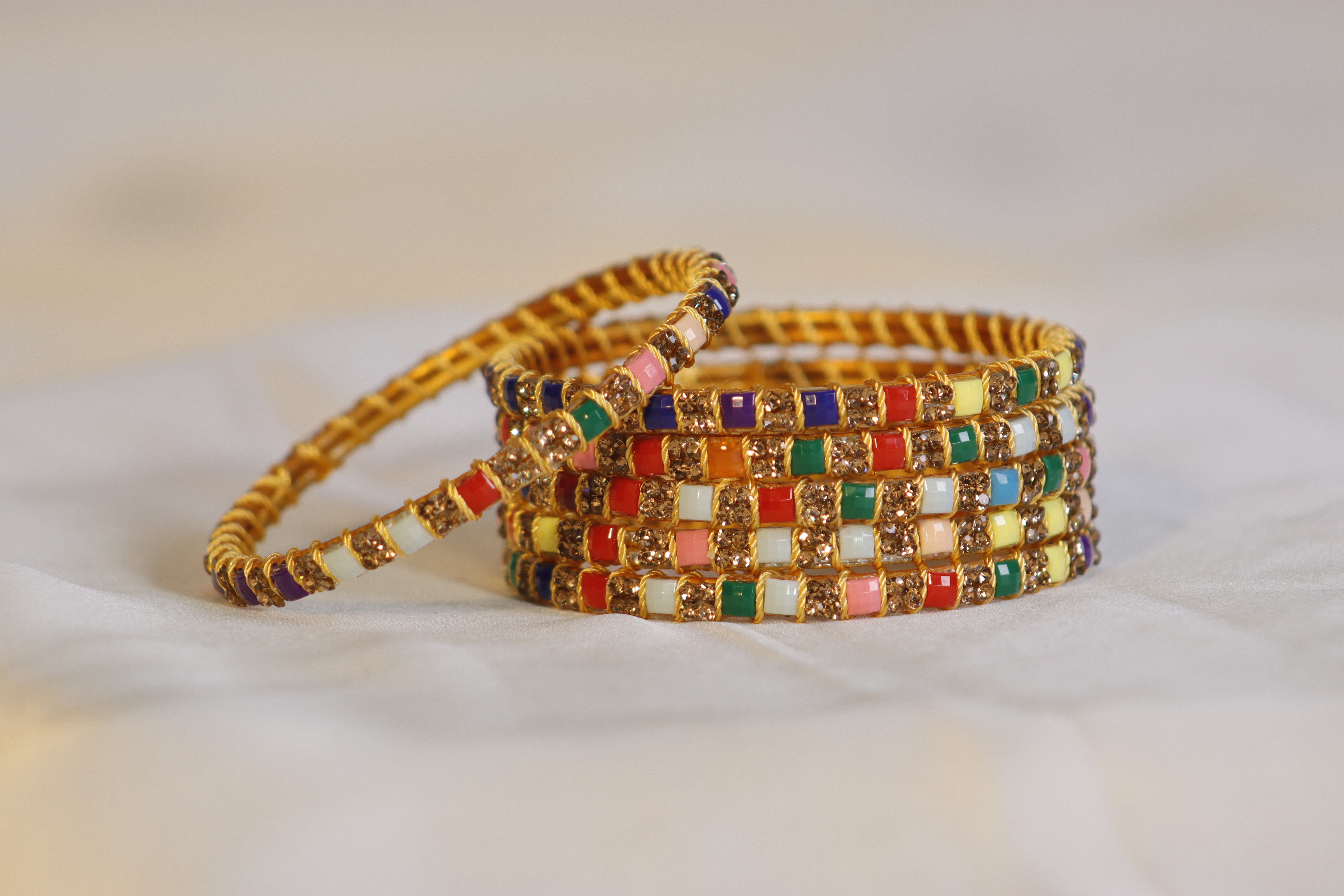 Thread Minakari Multi-Look Kara Bangles – Set of 4