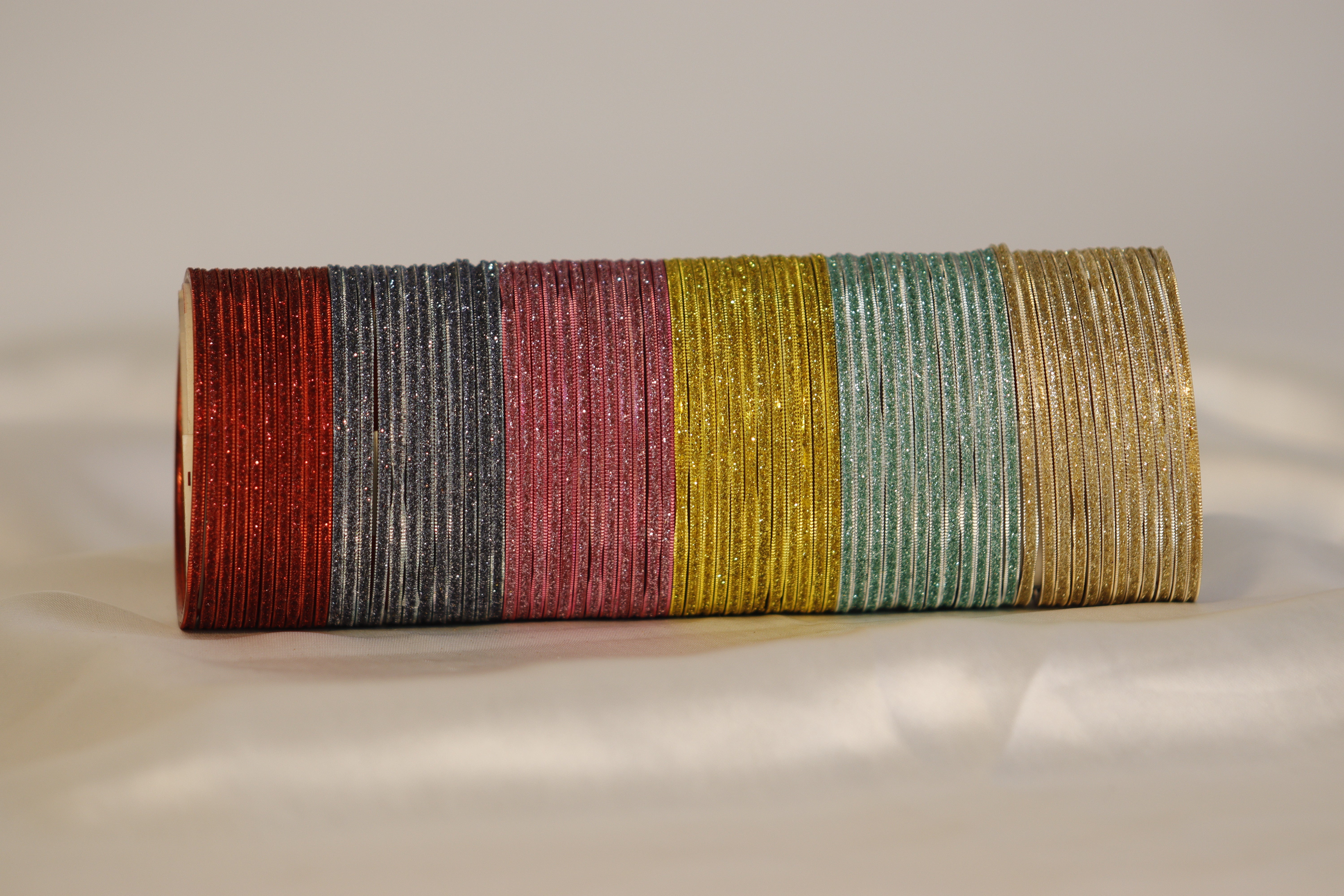 Glitter Metal Bangles – Set of 12 | Rs. 300/Dozen | Multi-Colour Shine Collection
