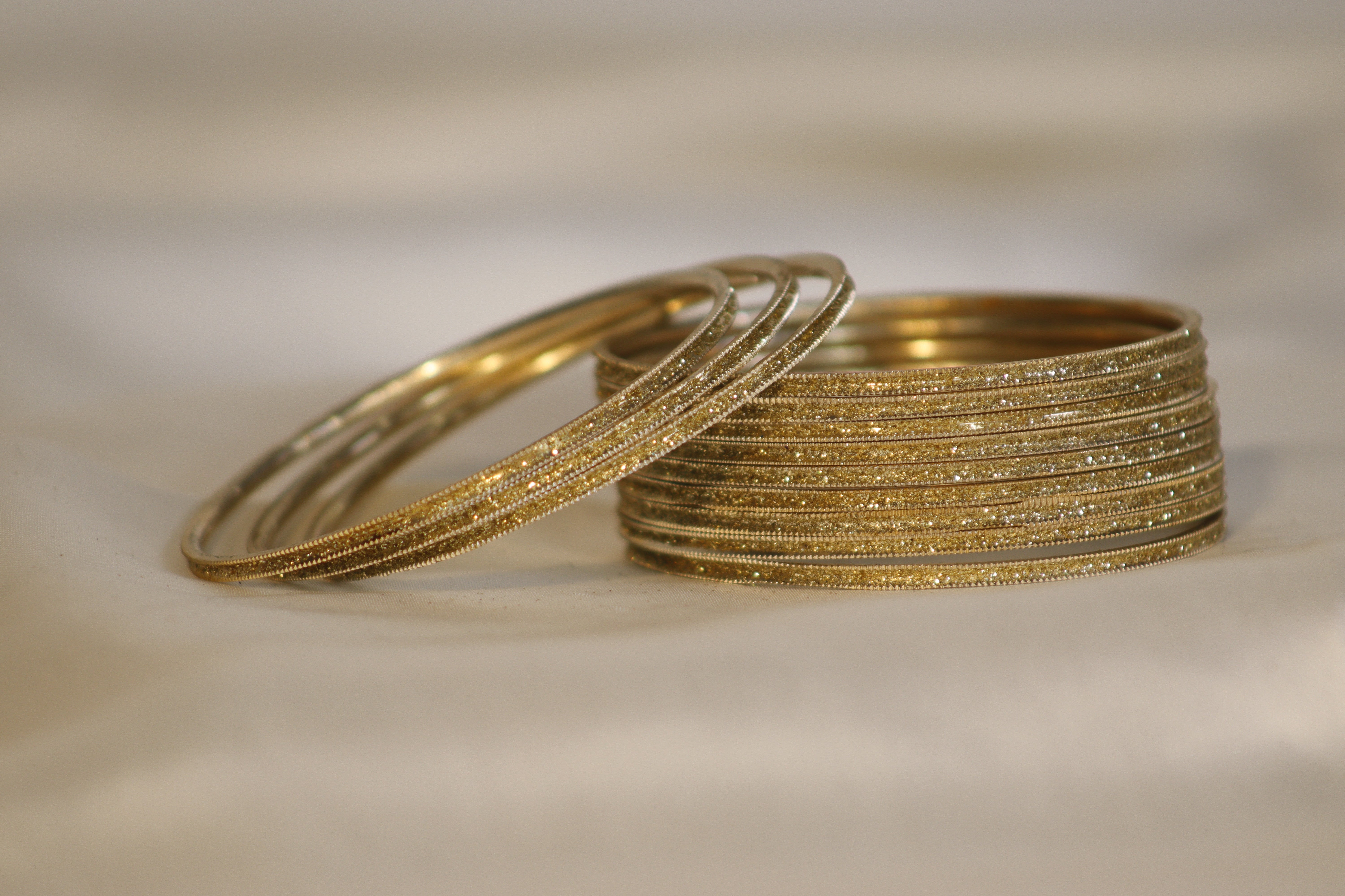 Glitter Metal Bangles – Set of 12 | Rs. 300/Dozen | Multi-Colour Shine Collection