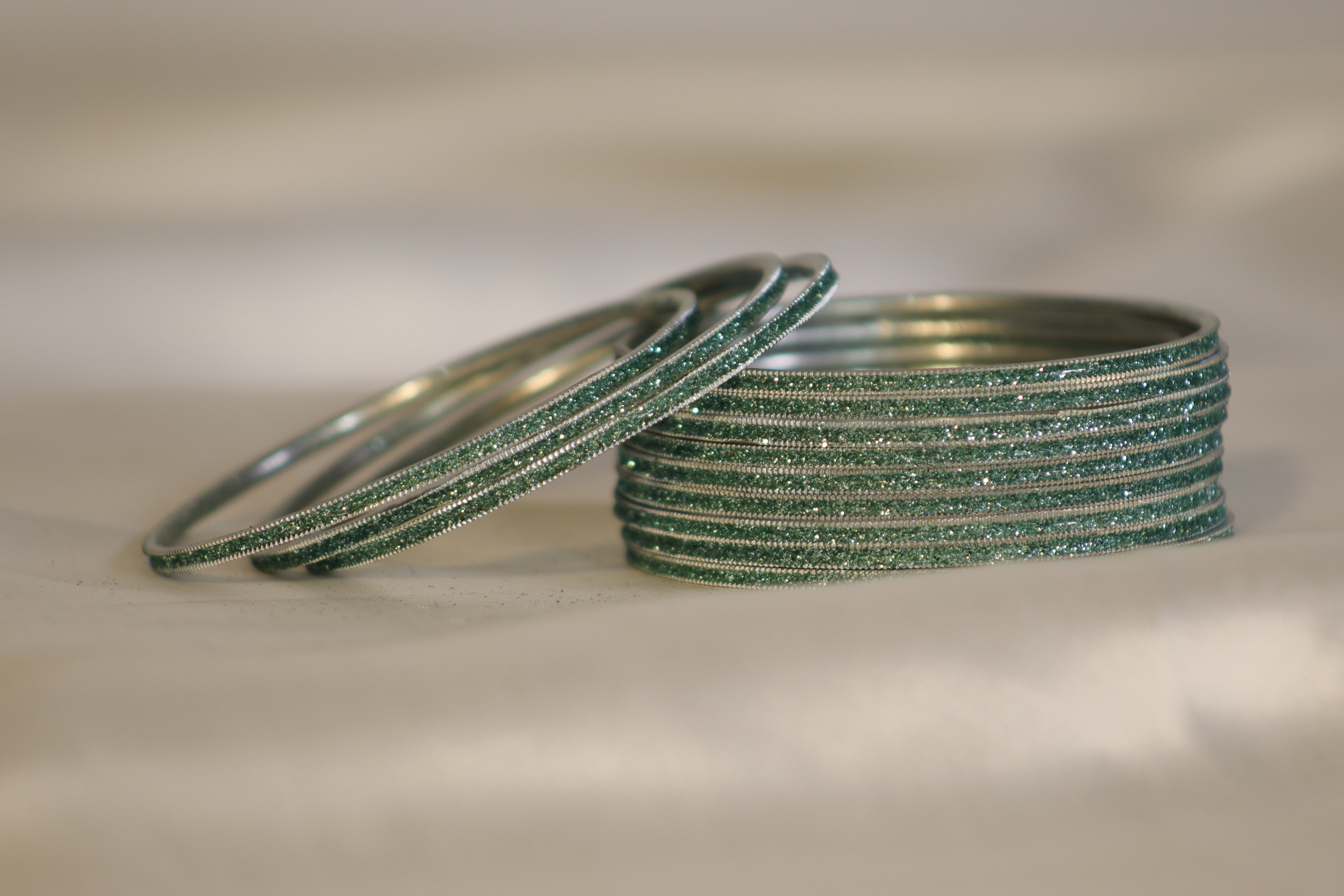 Glitter Metal Bangles – Set of 12 | Rs. 300/Dozen | Multi-Colour Shine Collection