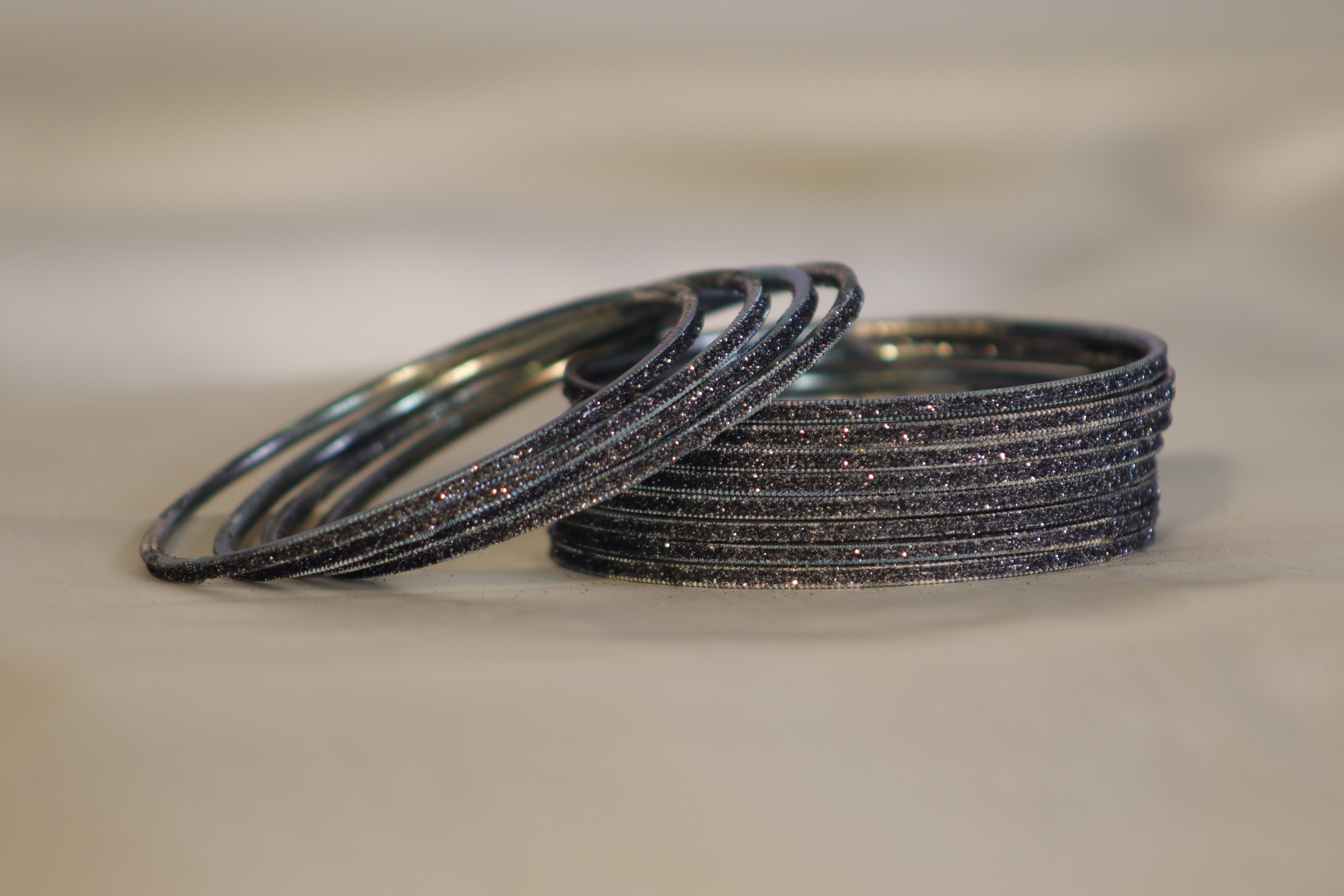 Glitter Metal Bangles – Set of 12 | Rs. 300/Dozen | Multi-Colour Shine Collection