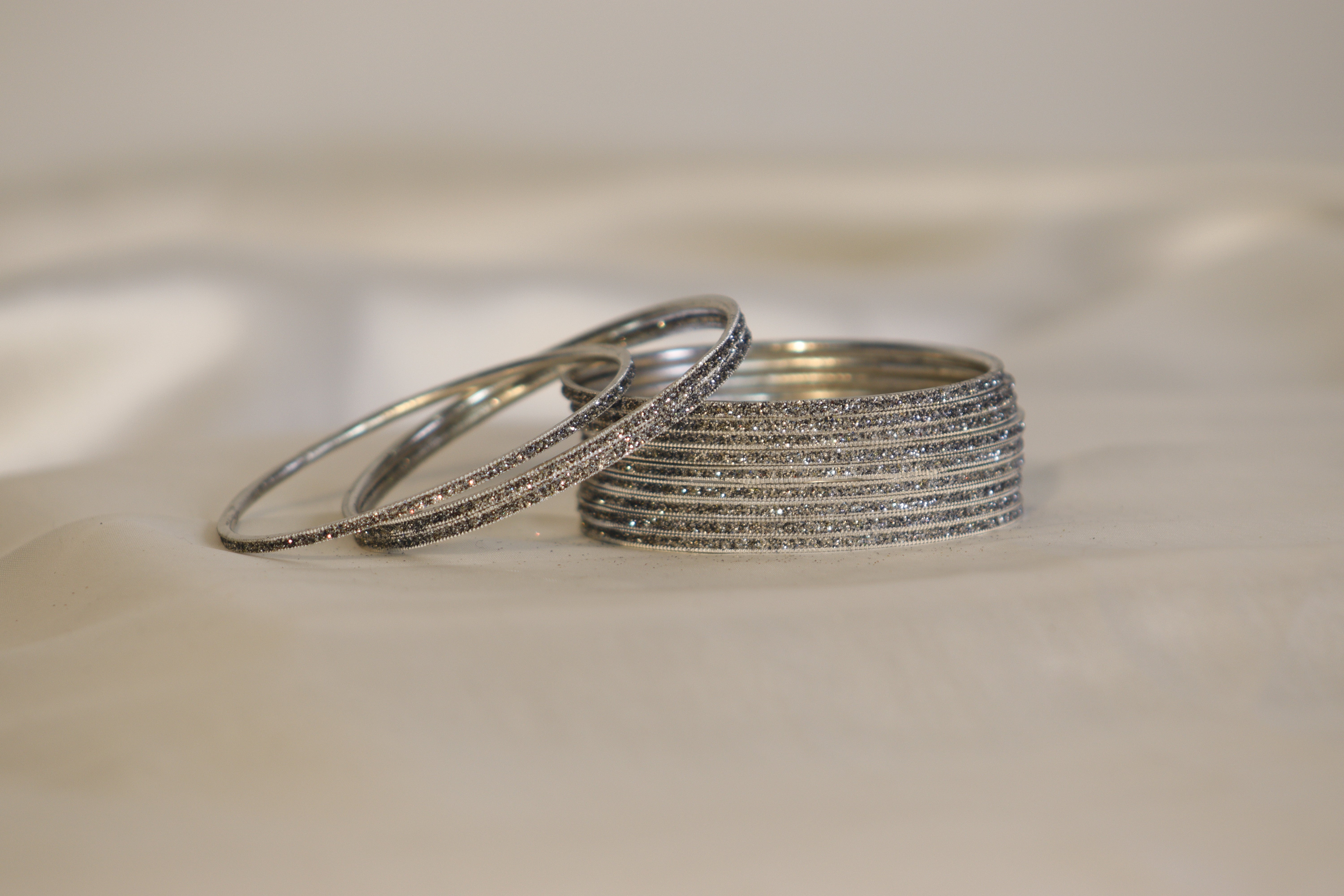 Glitter Metal Bangles – Set of 12 | Rs. 300/Dozen | Multi-Colour Shine Collection