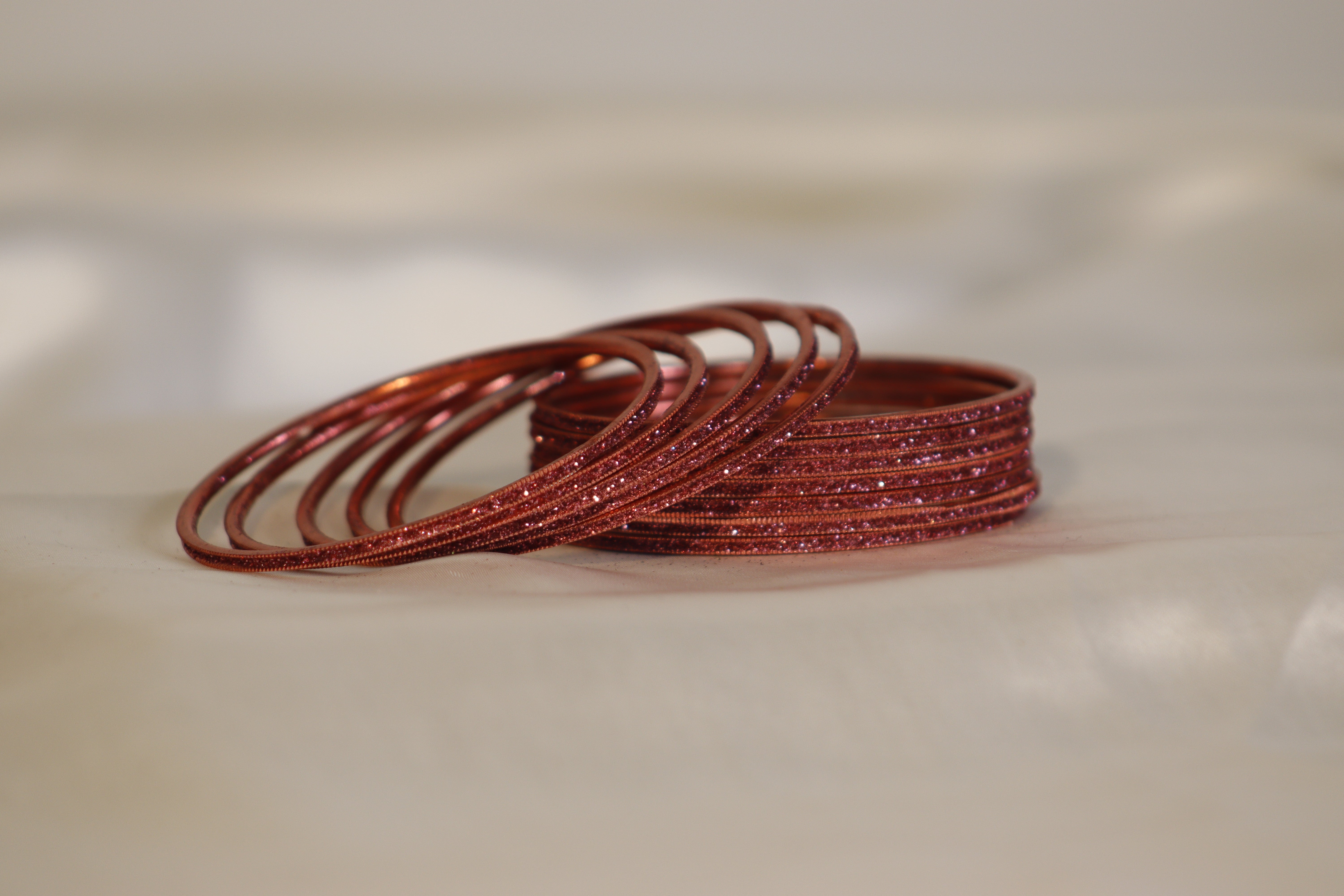 Glitter Metal Bangles – Set of 12 | Rs. 300/Dozen | Multi-Colour Shine Collection