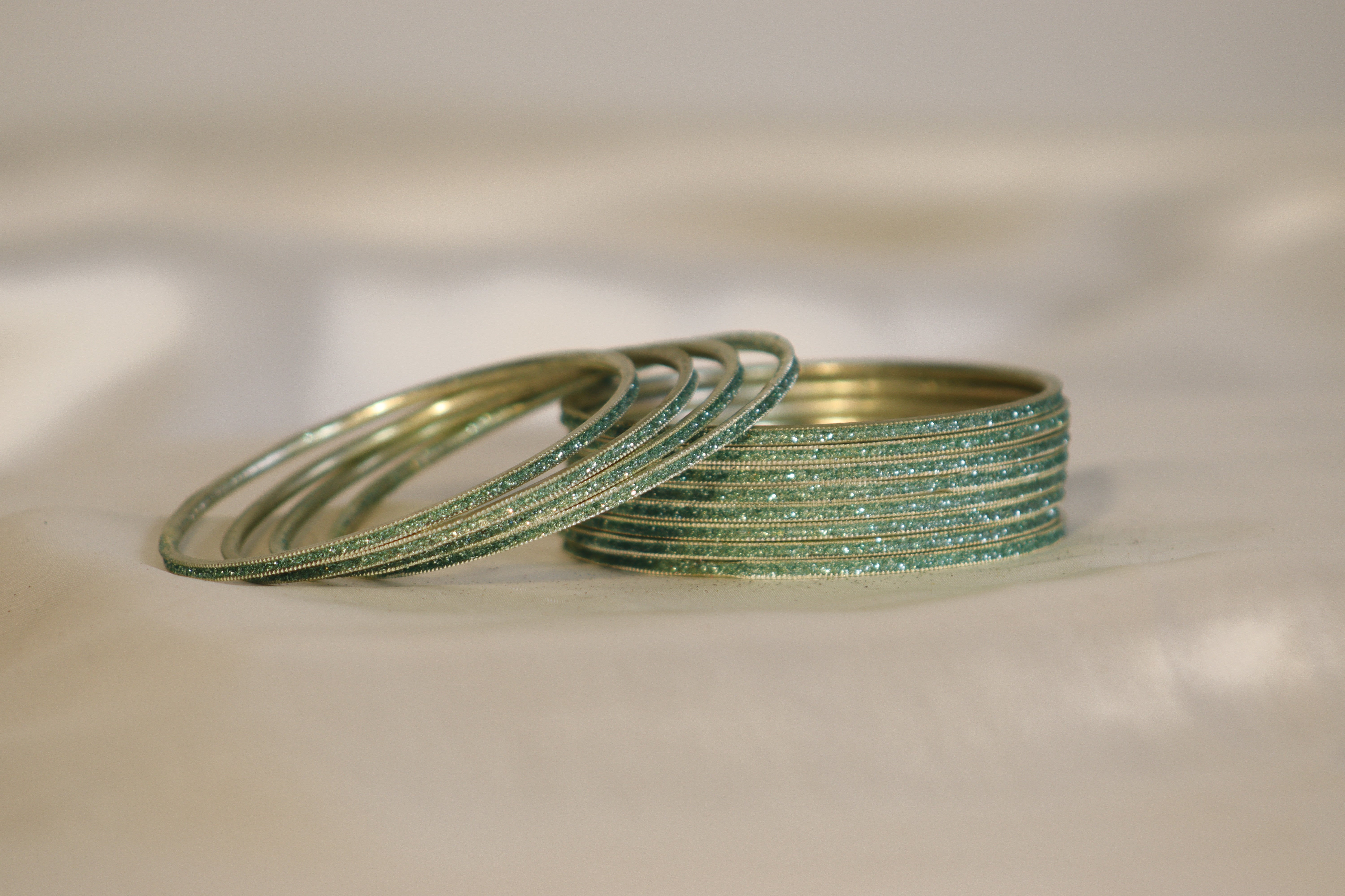 Glitter Metal Bangles – Set of 12 | Rs. 300/Dozen | Multi-Colour Shine Collection