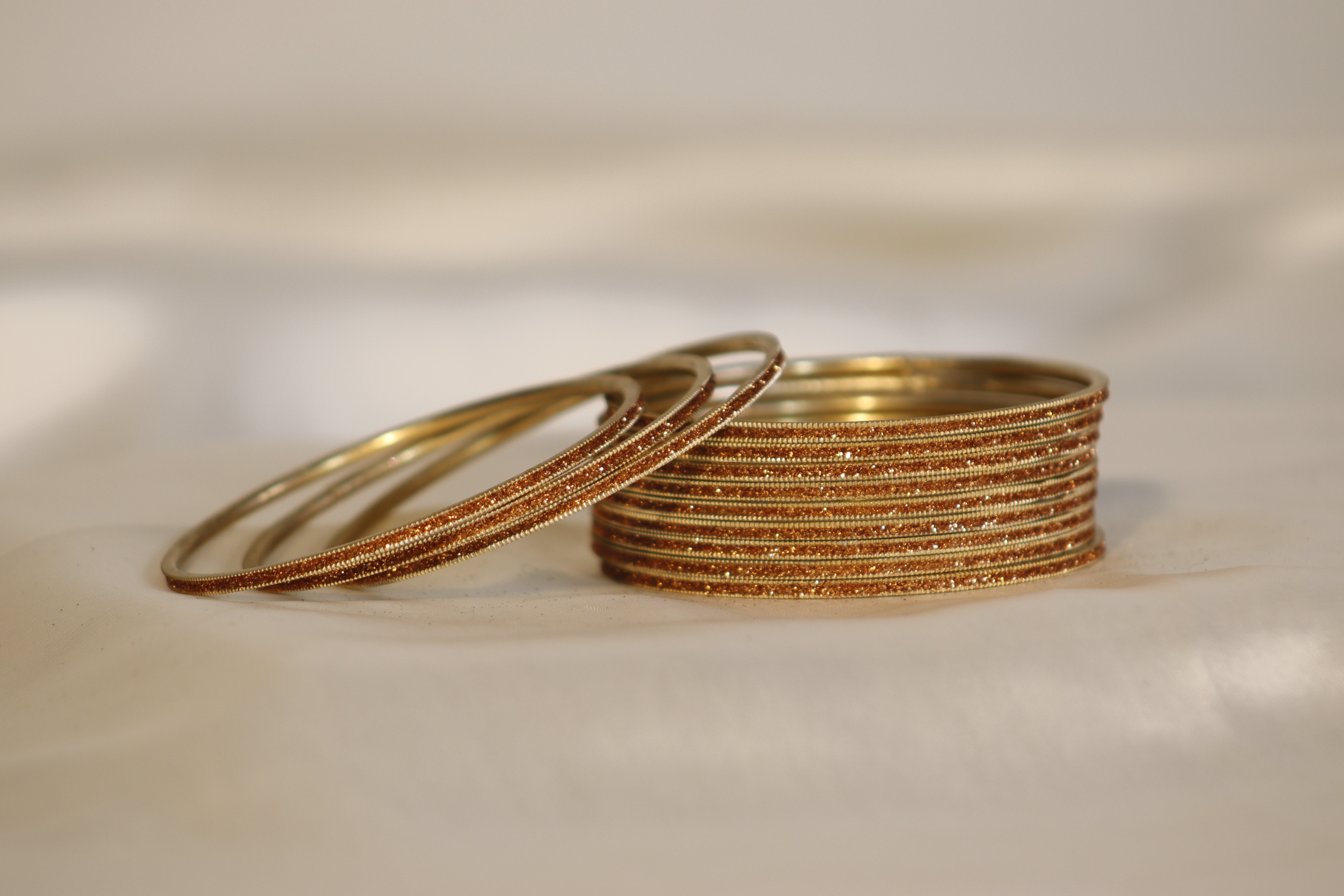 Glitter Metal Bangles – Set of 12 | Rs. 300/Dozen | Multi-Colour Shine Collection