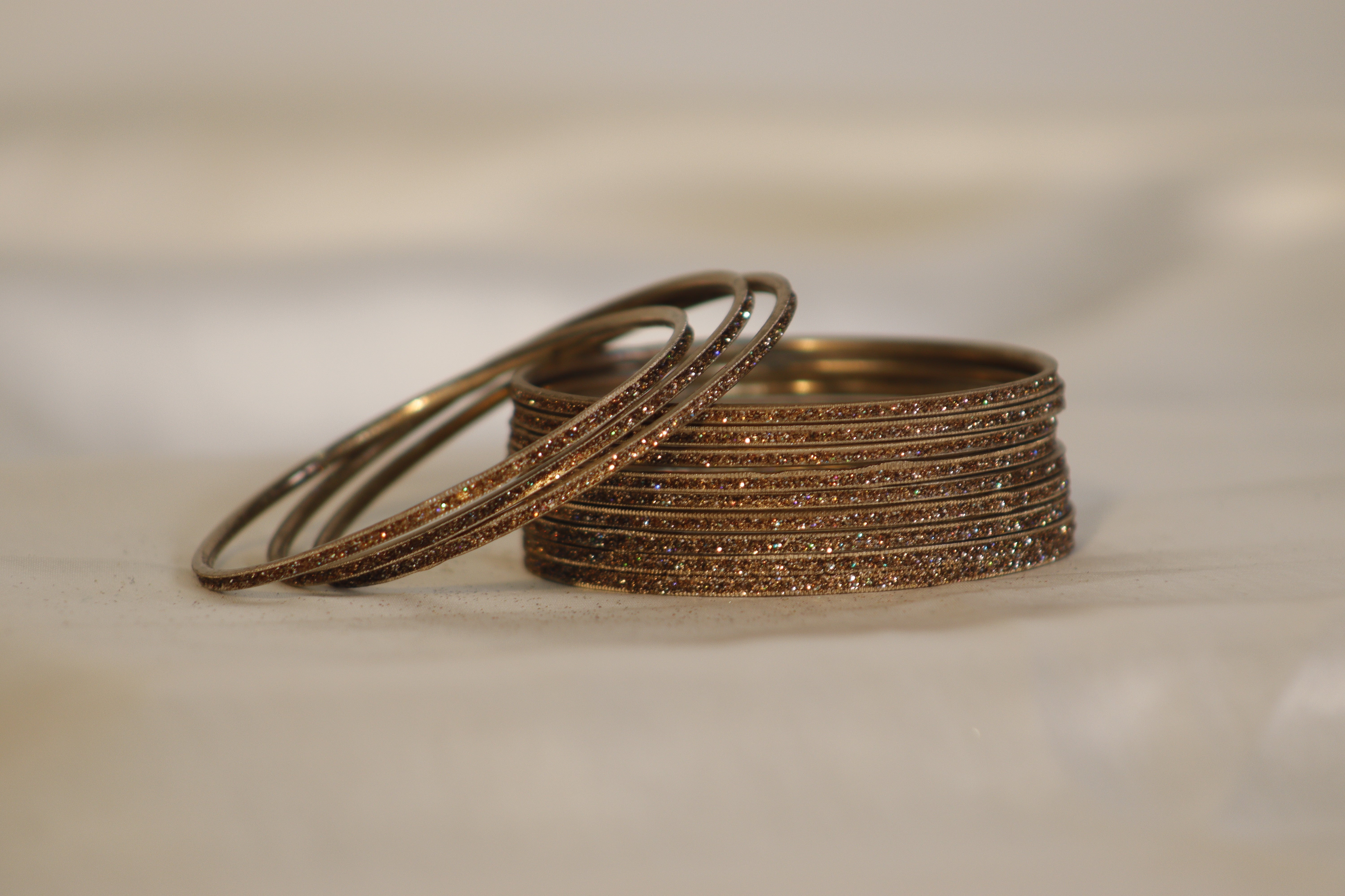 Glitter Metal Bangles – Set of 12 | Rs. 300/Dozen | Multi-Colour Shine Collection