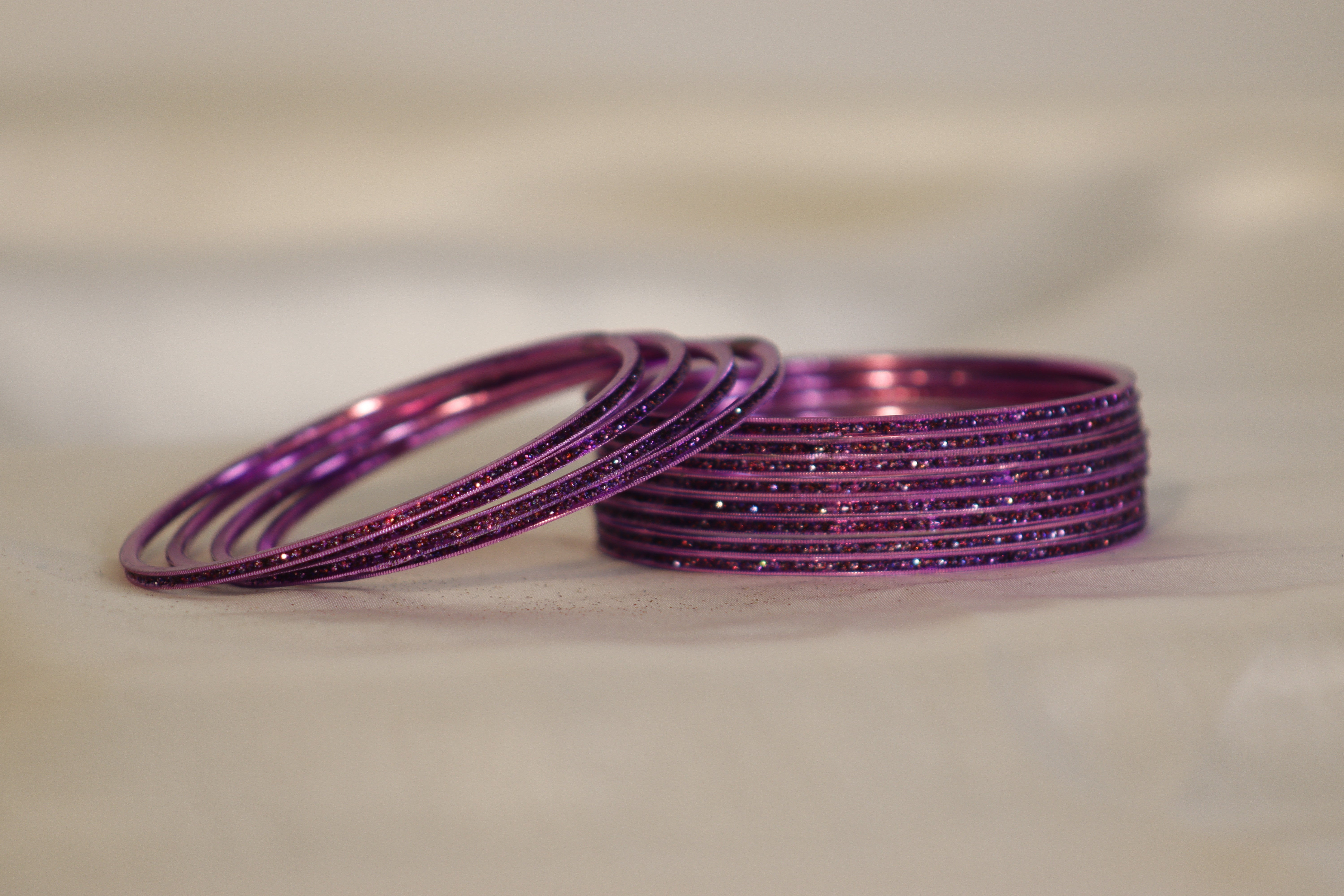 Glitter Metal Bangles – Set of 12 | Rs. 300/Dozen | Multi-Colour Shine Collection