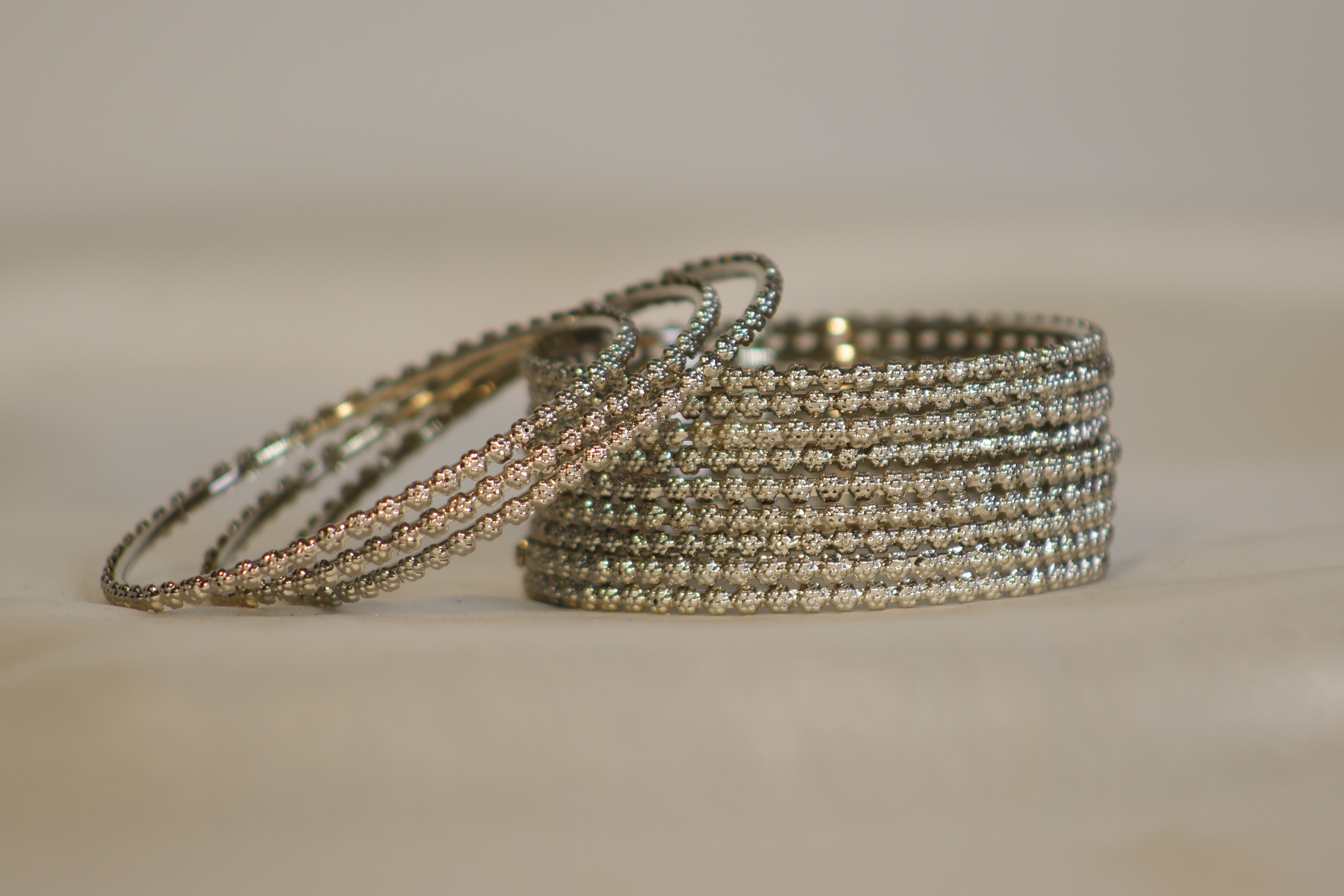 Floral Phool Design Metal Bangles – Elegant Traditional Look | 2 Colours