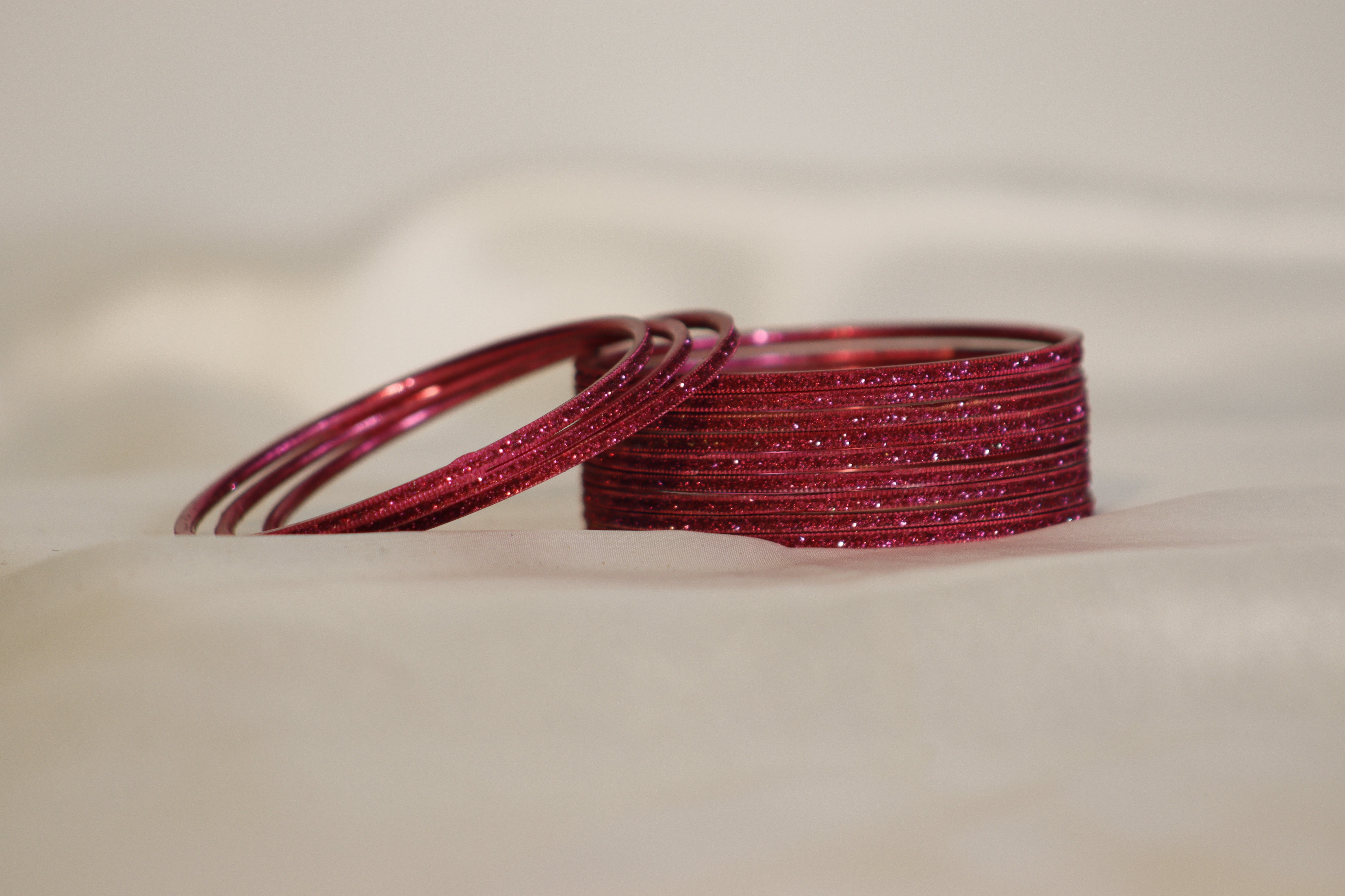 Glitter Metal Bangles – Set of 12 | Rs. 300/Dozen | Multi-Colour Shine Collection