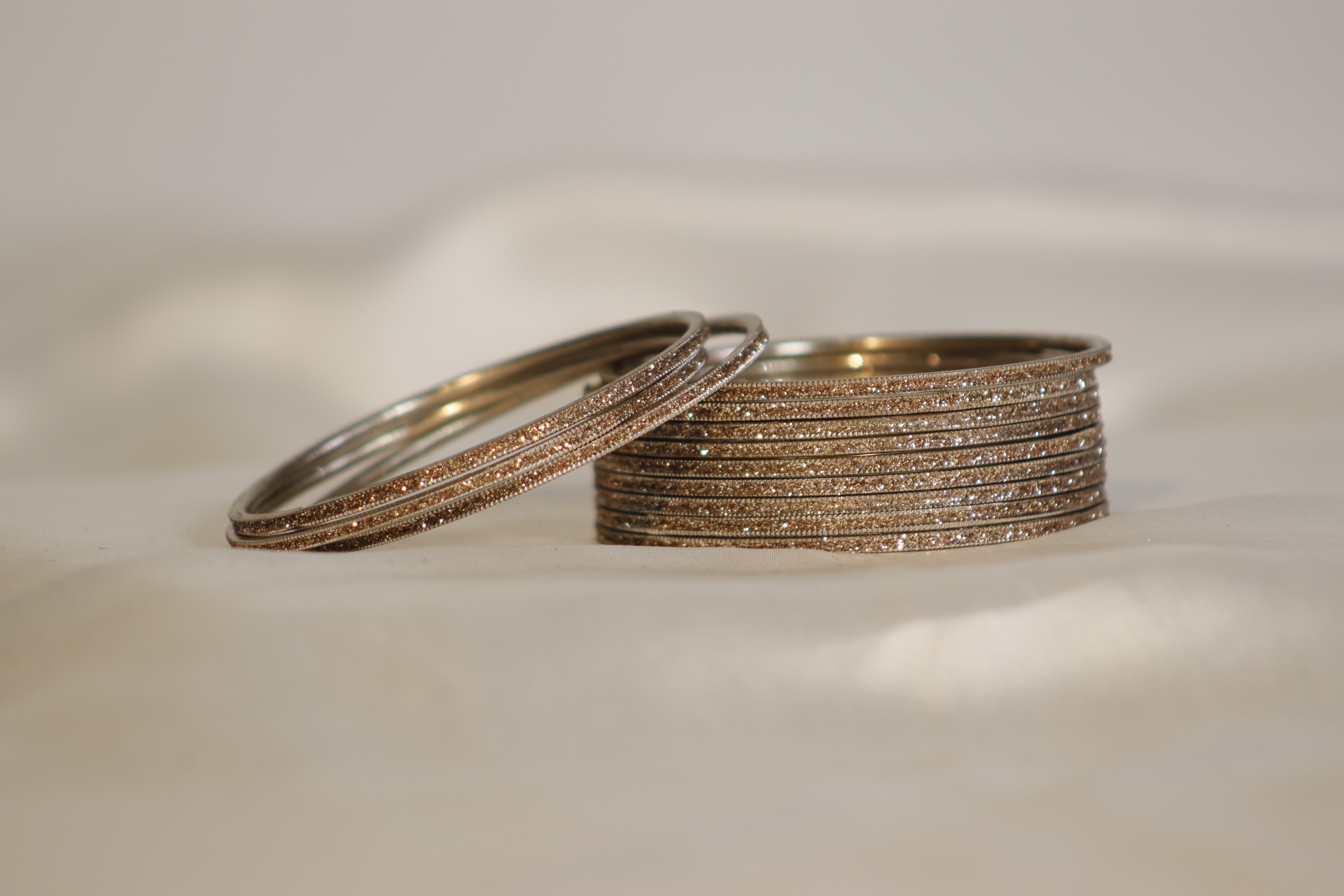Glitter Metal Bangles – Set of 12 | Rs. 300/Dozen | Multi-Colour Shine Collection