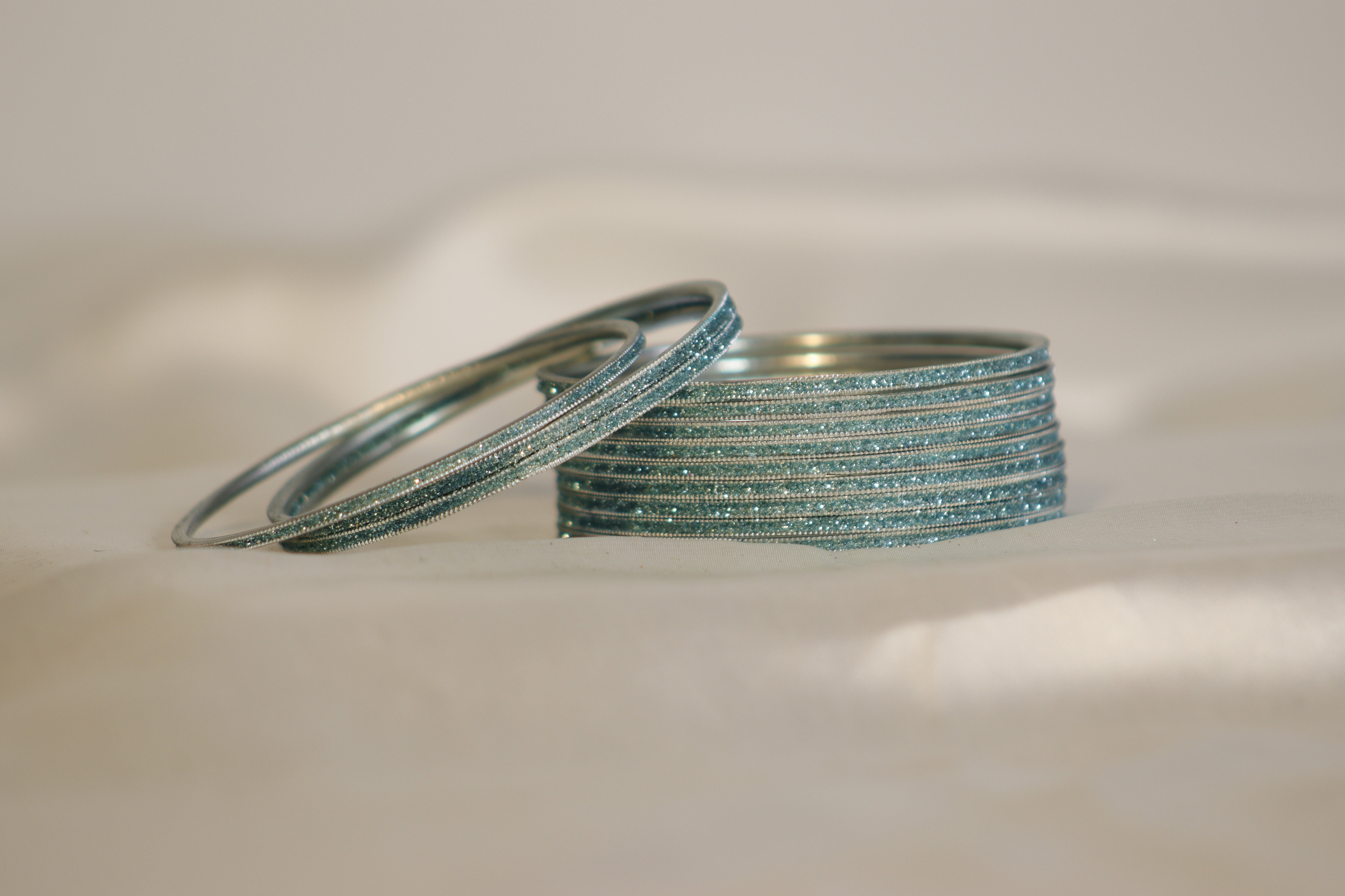 Glitter Metal Bangles – Set of 12 | Rs. 300/Dozen | Multi-Colour Shine Collection