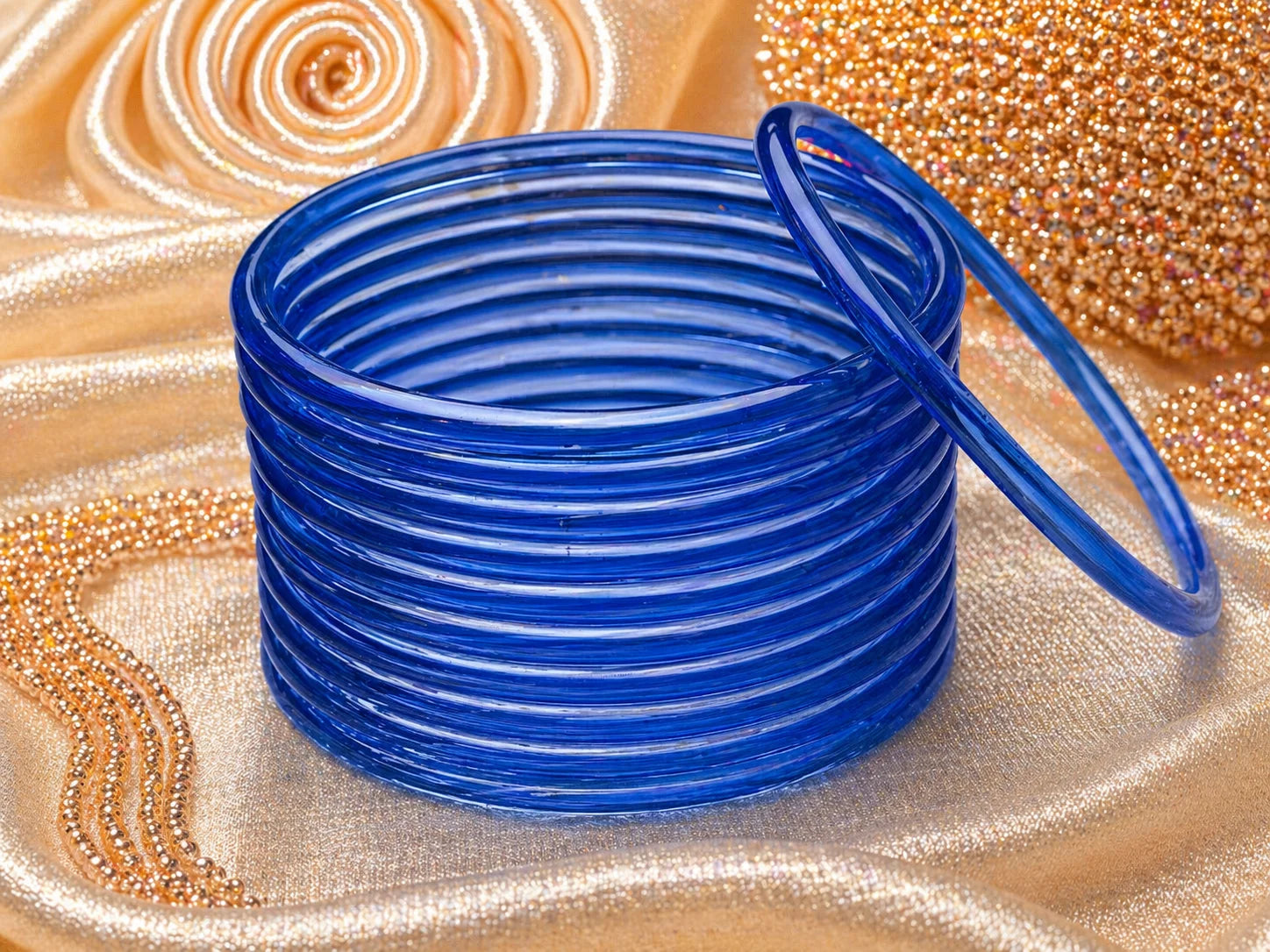 Jelly Glass Bangles Plain – 12 Bangles Set | All Colors Available | Lightweight Everyday Wear Bangles Set