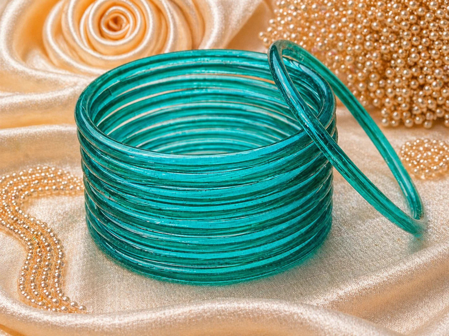 Jelly Glass Bangles Plain – 12 Bangles Set | All Colors Available | Lightweight Everyday Wear Bangles Set