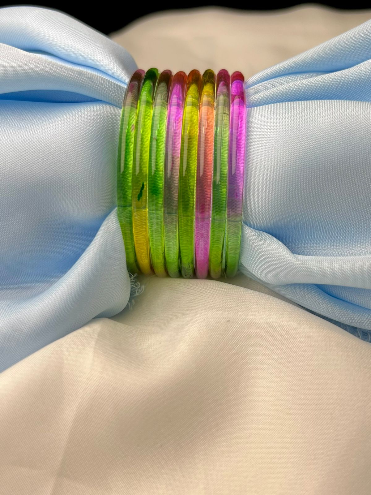 Plain Glass Bangles – Elegant Set of 4