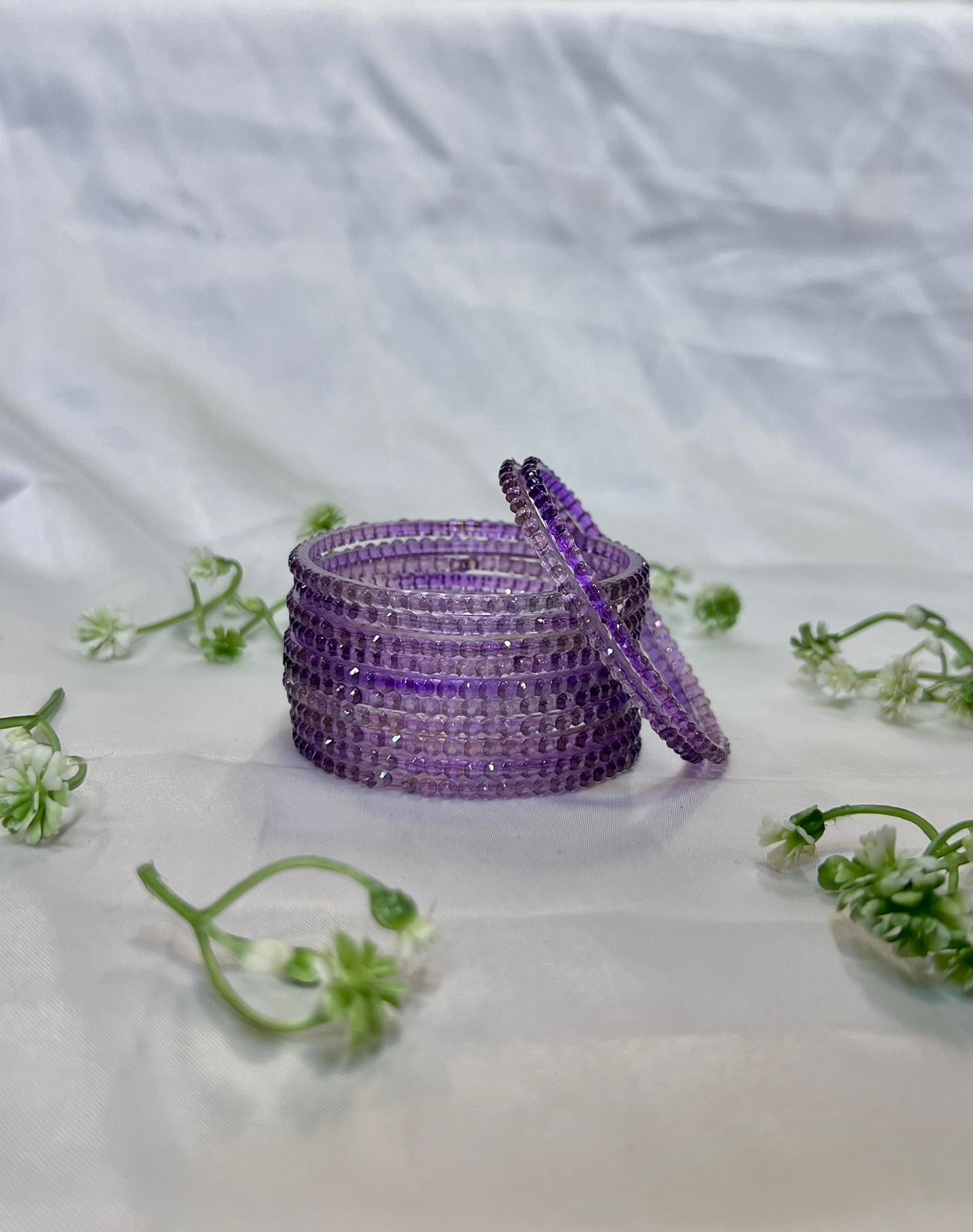 Awesome Design Pattern Glass Bangles – Elegant Set of 12