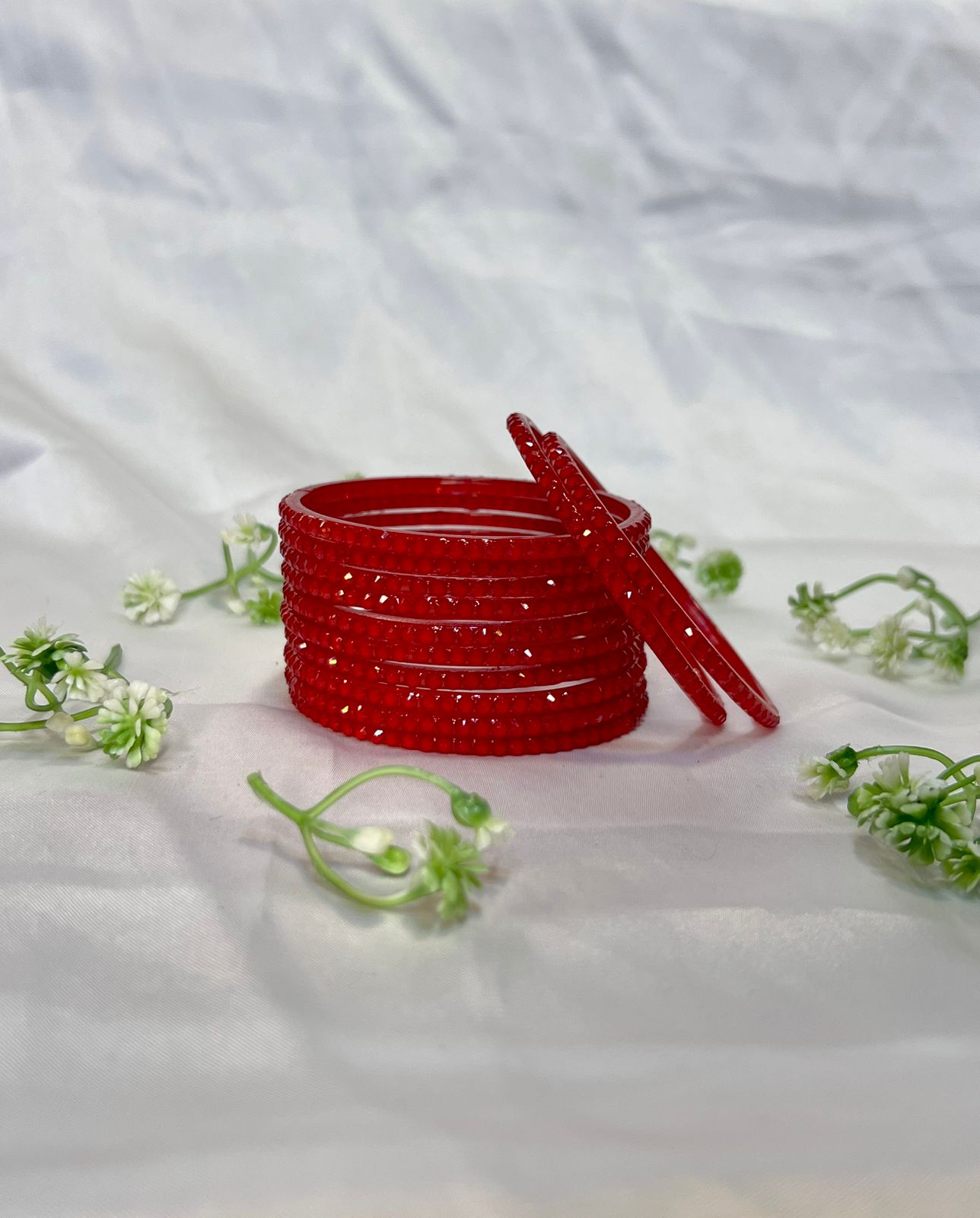 Awesome Design Pattern Glass Bangles – Elegant Set of 12