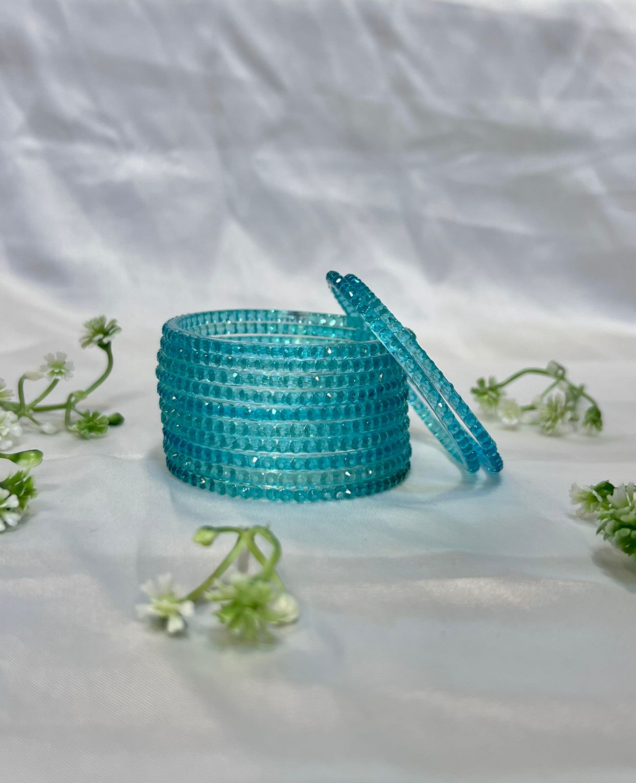 Awesome Design Pattern Glass Bangles – Elegant Set of 12