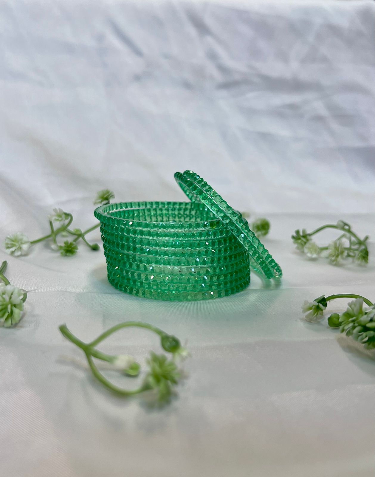 Awesome Design Pattern Glass Bangles – Elegant Set of 12