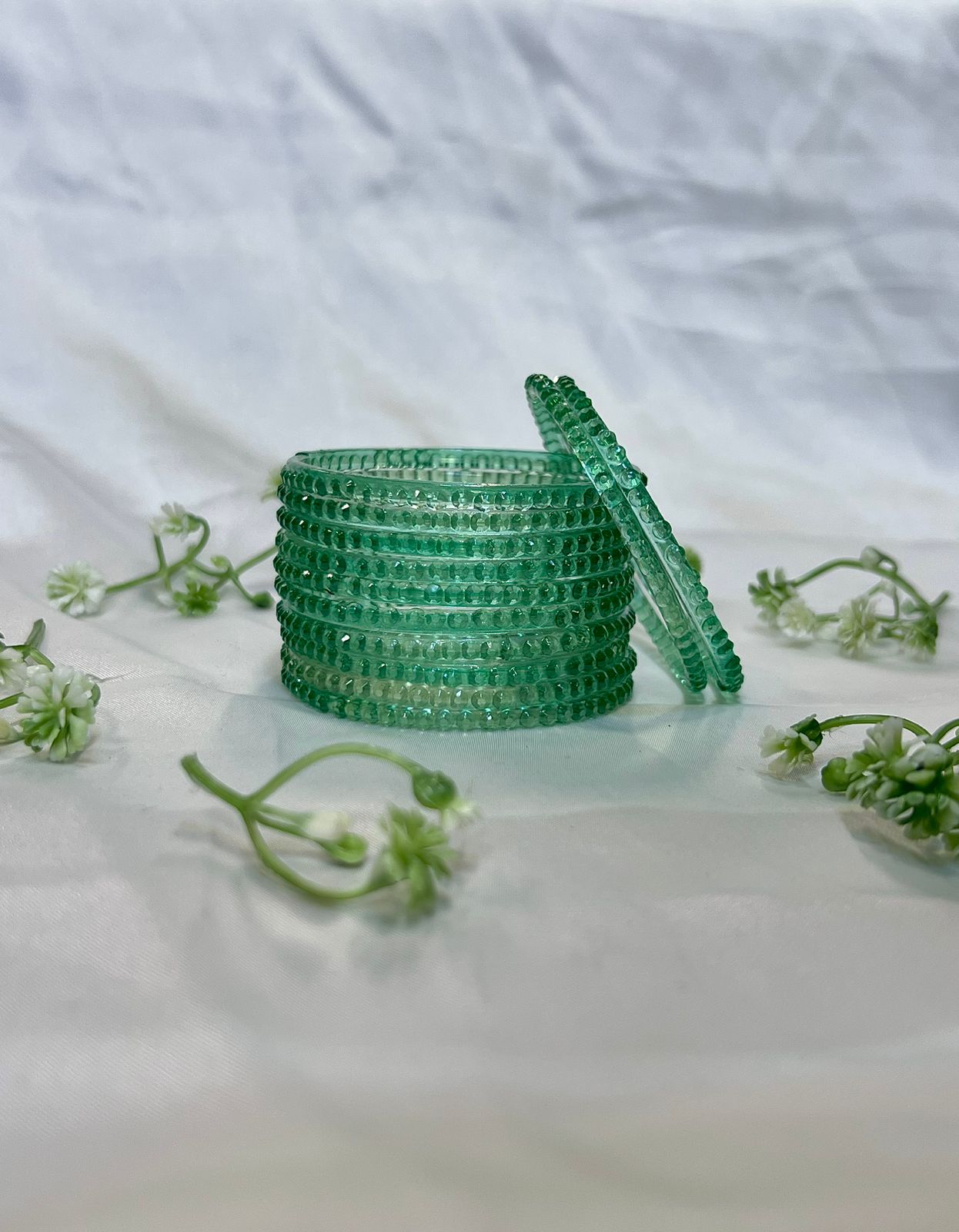 Awesome Design Pattern Glass Bangles – Elegant Set of 12