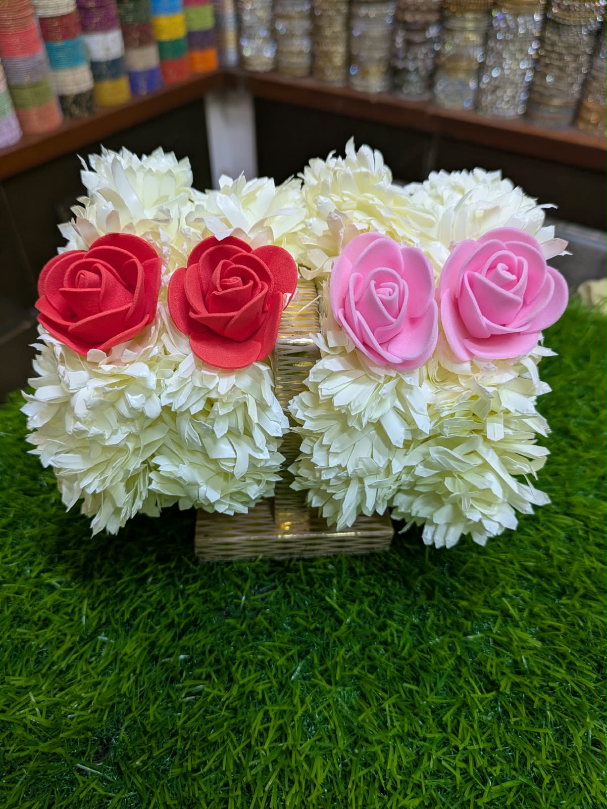 Pack of 2 Artificial Floral Gajry for Wedding Season | Traditional HandCrafted Gajra |