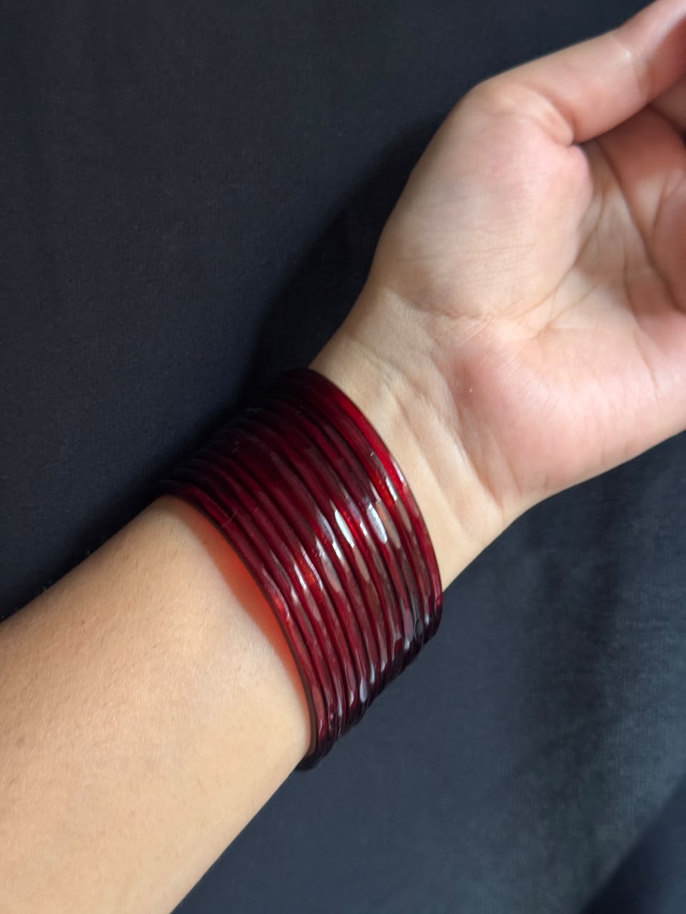 New Cut Desing Jelly Glass Bangles - Set of 12 | Lightweight Everyday Wear Bangles Set | Simple & Sleek Banlges