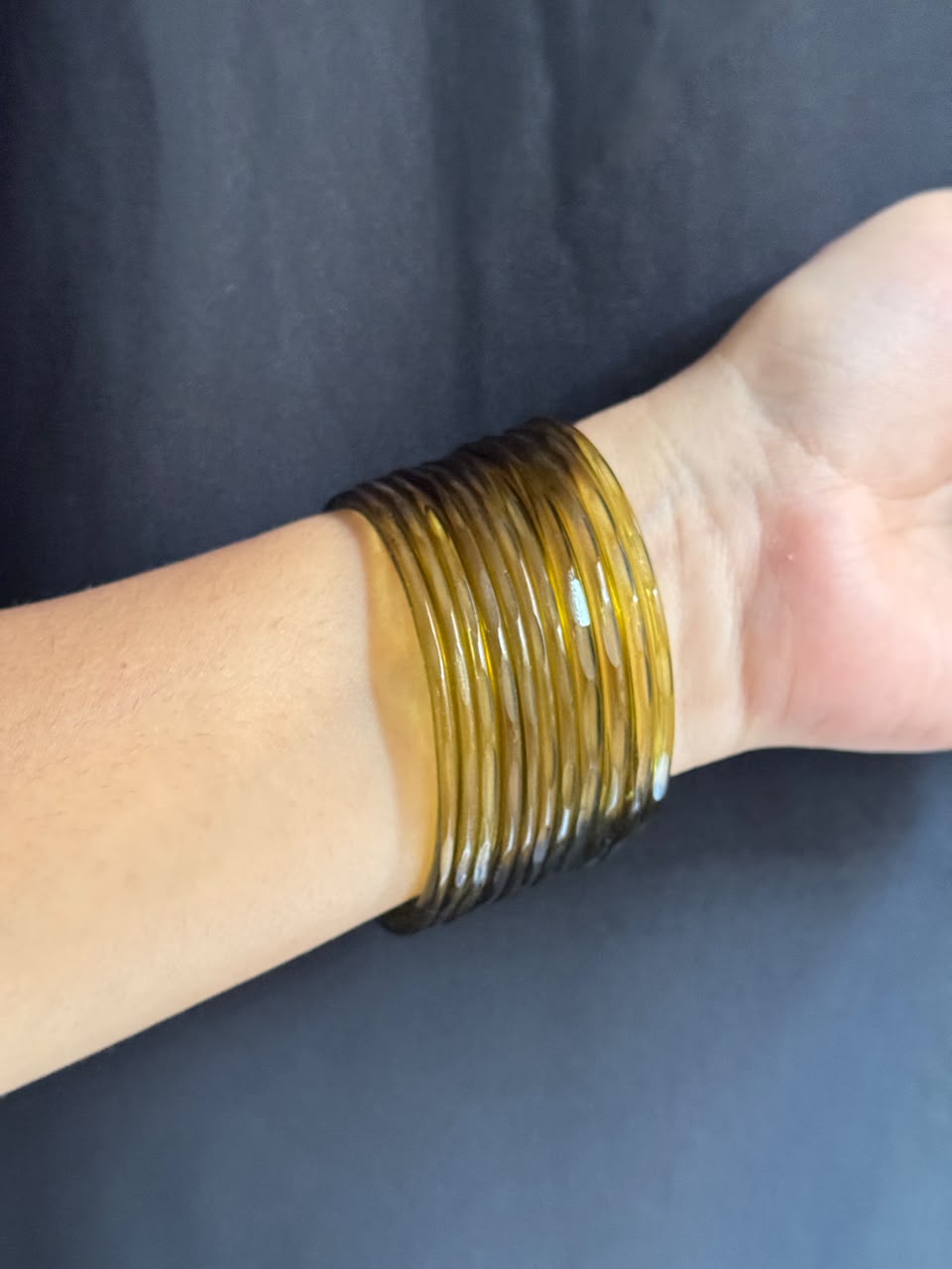 New Cut Desing Jelly Glass Bangles - Set of 12 | Lightweight Everyday Wear Bangles Set | Simple & Sleek Banlges