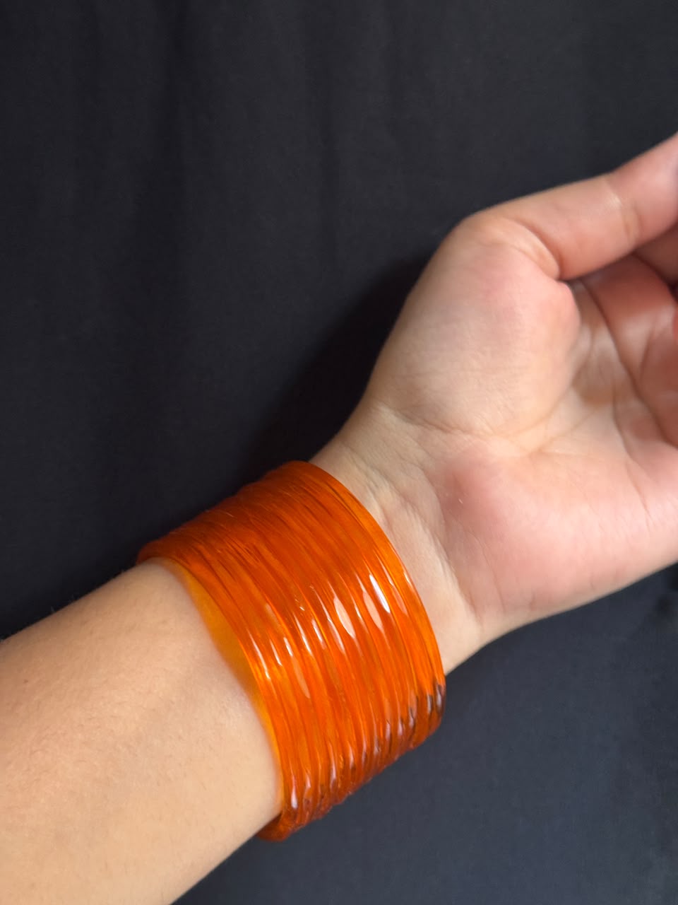 New Cut Desing Jelly Glass Bangles - Set of 12 | Lightweight Everyday Wear Bangles Set | Simple & Sleek Banlges