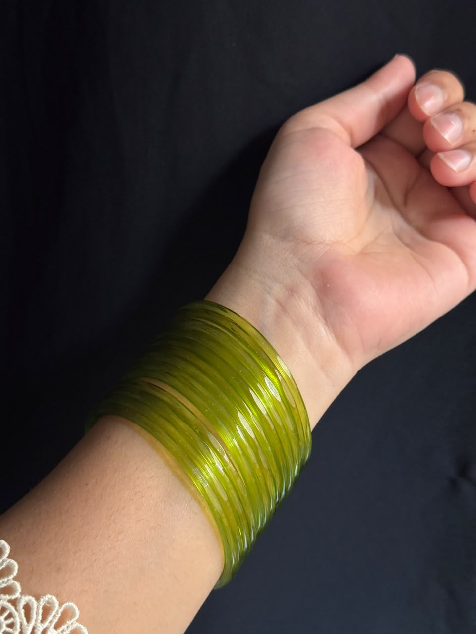 New Cut Desing Jelly Glass Bangles - Set of 12 | Lightweight Everyday Wear Bangles Set | Simple & Sleek Banlges
