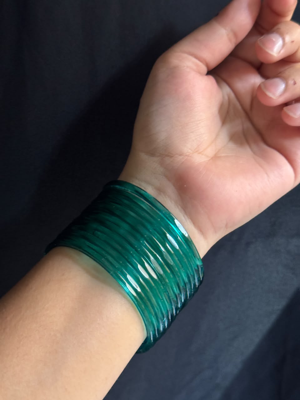 New Cut Desing Jelly Glass Bangles - Set of 12 | Lightweight Everyday Wear Bangles Set | Simple & Sleek Banlges