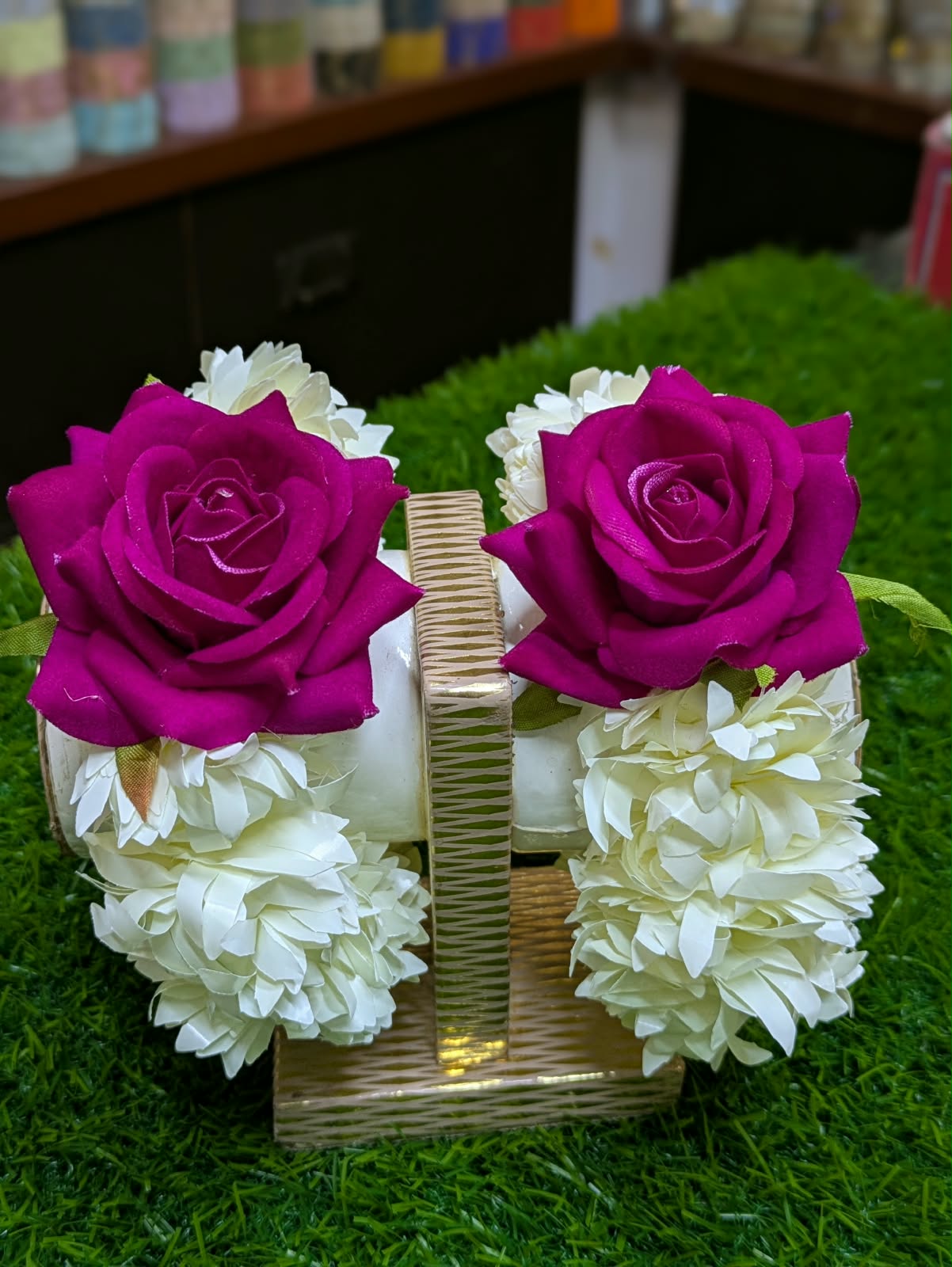 Royal Bloom Floral Gajra Set | Elegant Artificial Flower | for Wedding season & Reuseable