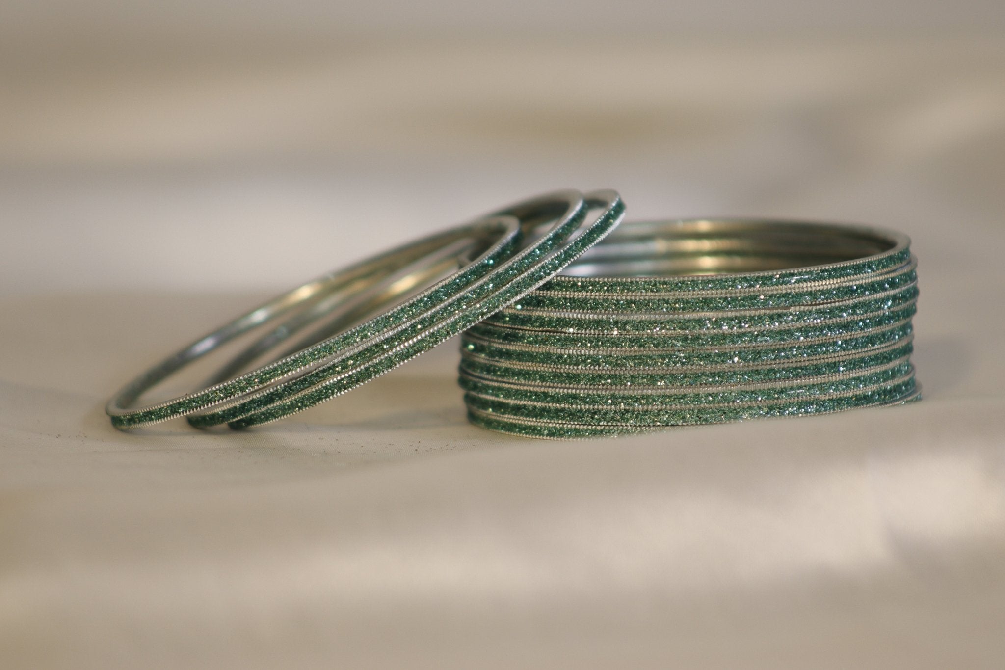 Full Giliture Aluminum Bangles – Set of 12 (Available in 25+ Colours)