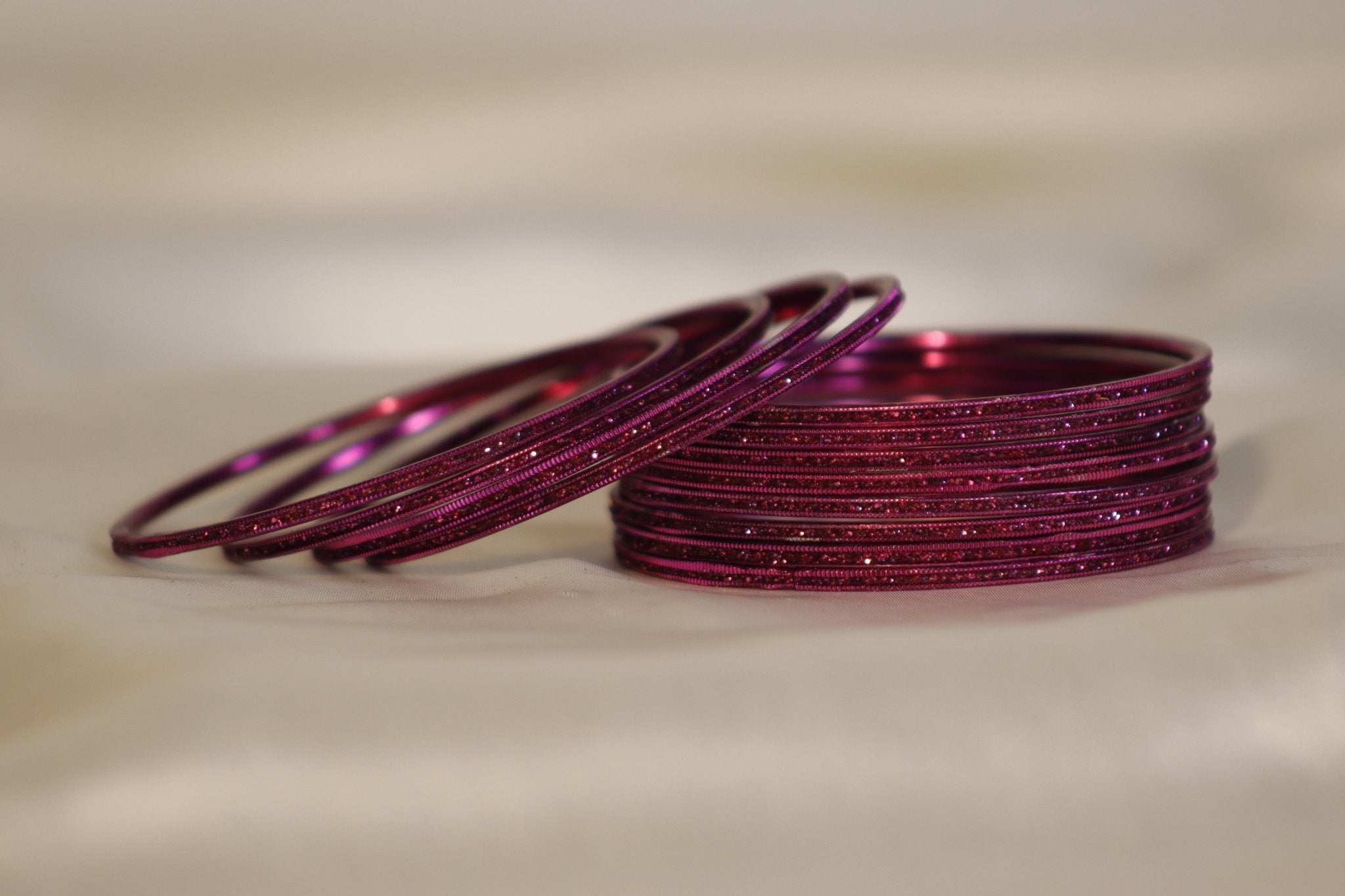 Full Giliture Aluminum Bangles – Set of 12 (Available in 25+ Colours)