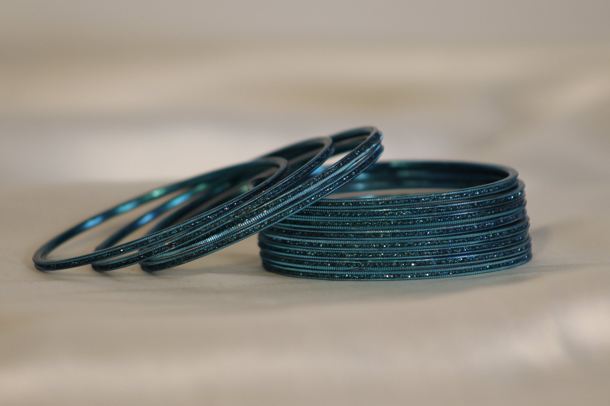 Full Giliture Aluminum Bangles – Set of 12 (Available in 25+ Colours)