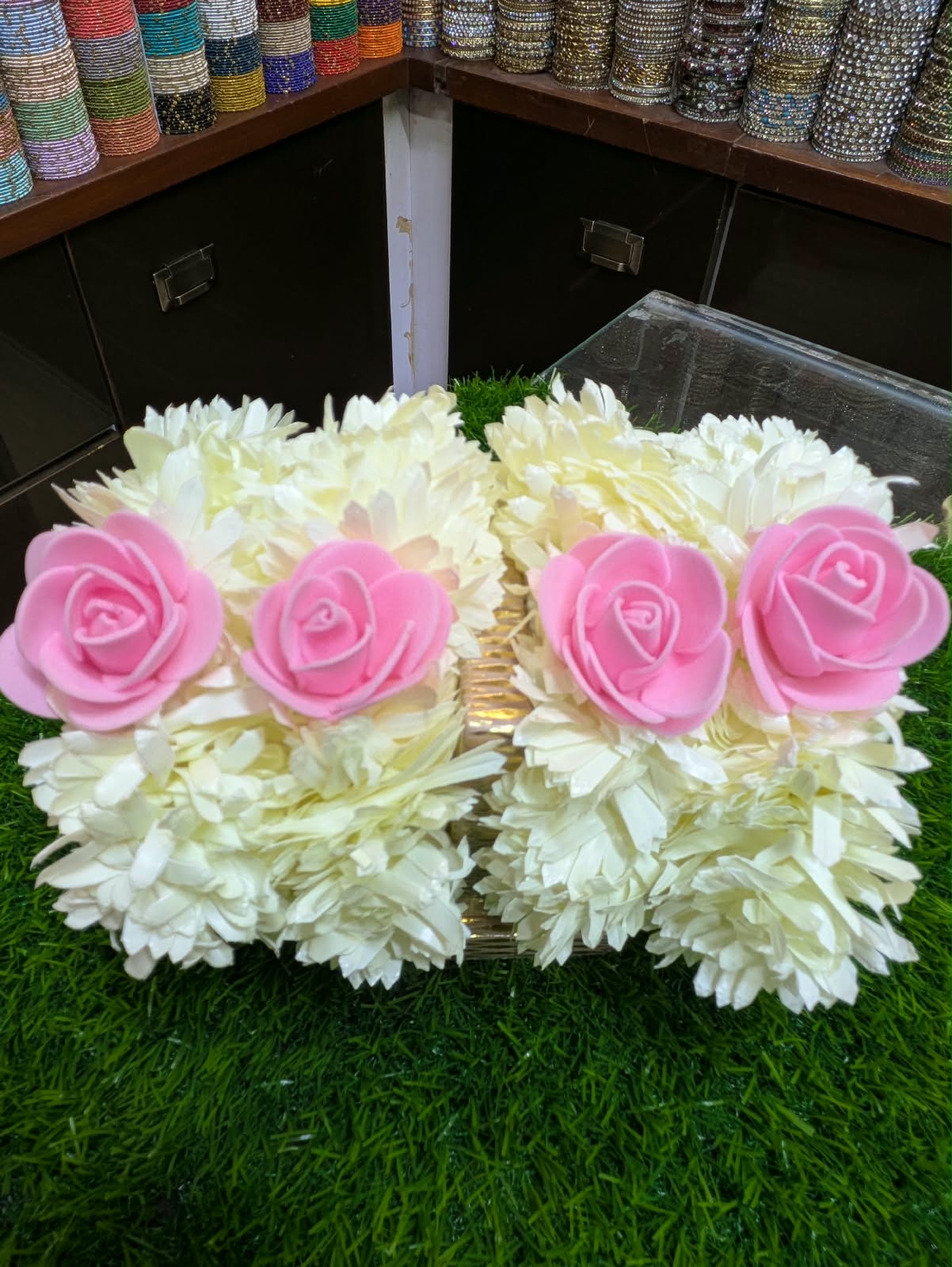 Pack of 2 Artificial Floral Gajry for Wedding Season | Traditional HandCrafted Gajra |