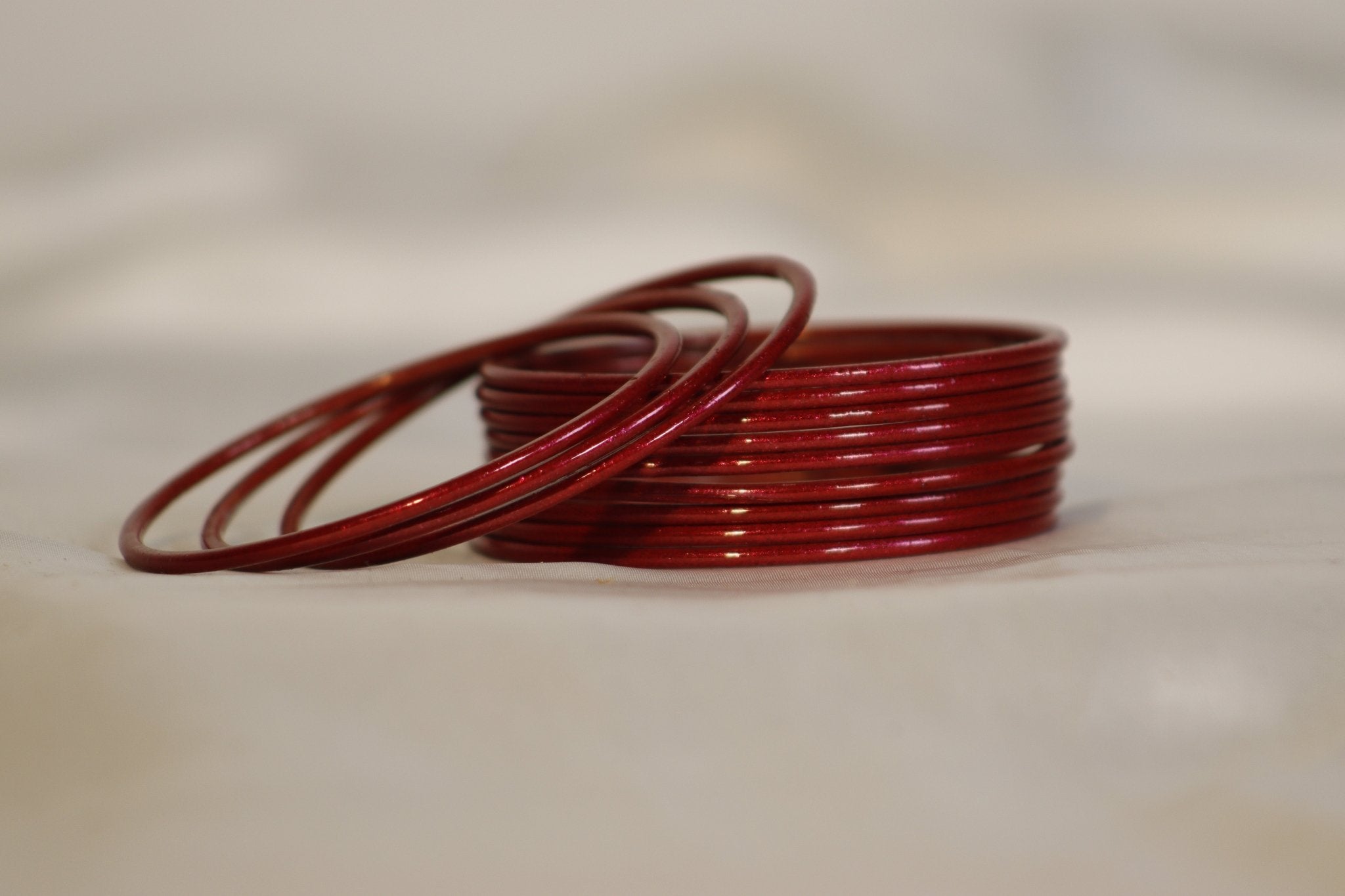 Plain Metal Bangles – Set of 12 (Available in 20+ Colours)