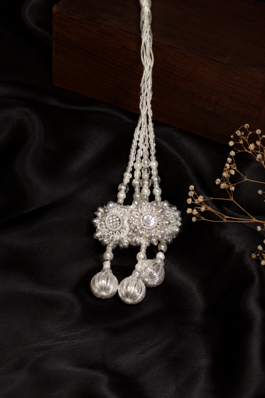 Handcrafted Silver Braided Paranda with Traditional Tassel | Punjabi Hair Accessory | Party Wear