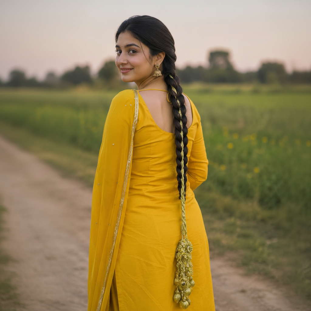 Handcrafted Gota Mirror Paranda with Traditional Tassel |  Punjabi Hair Accessory | Party Wear & Wedding Wear