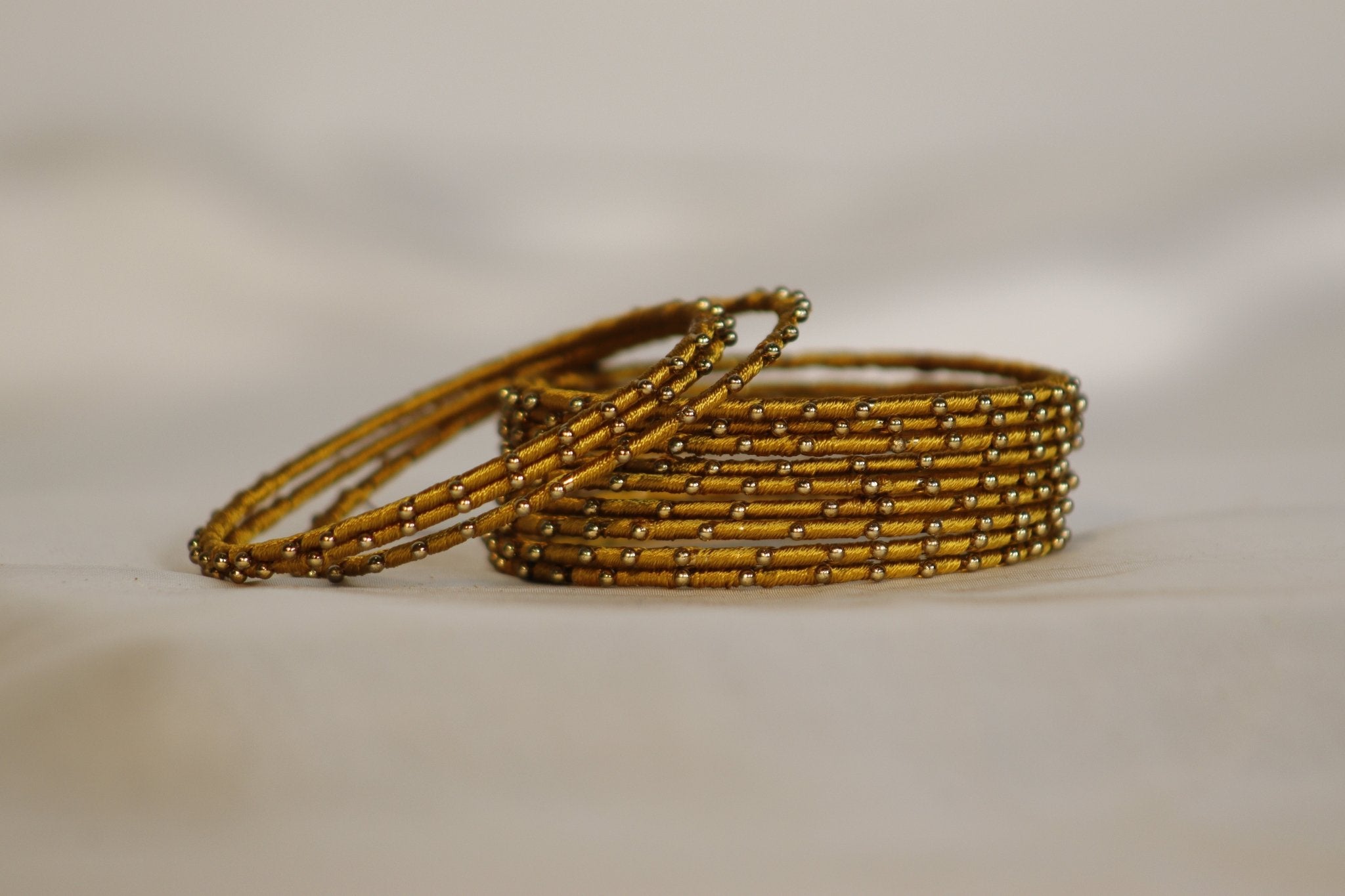 Single Dotted Brass Thread Bangles – 26 Stunning Colors