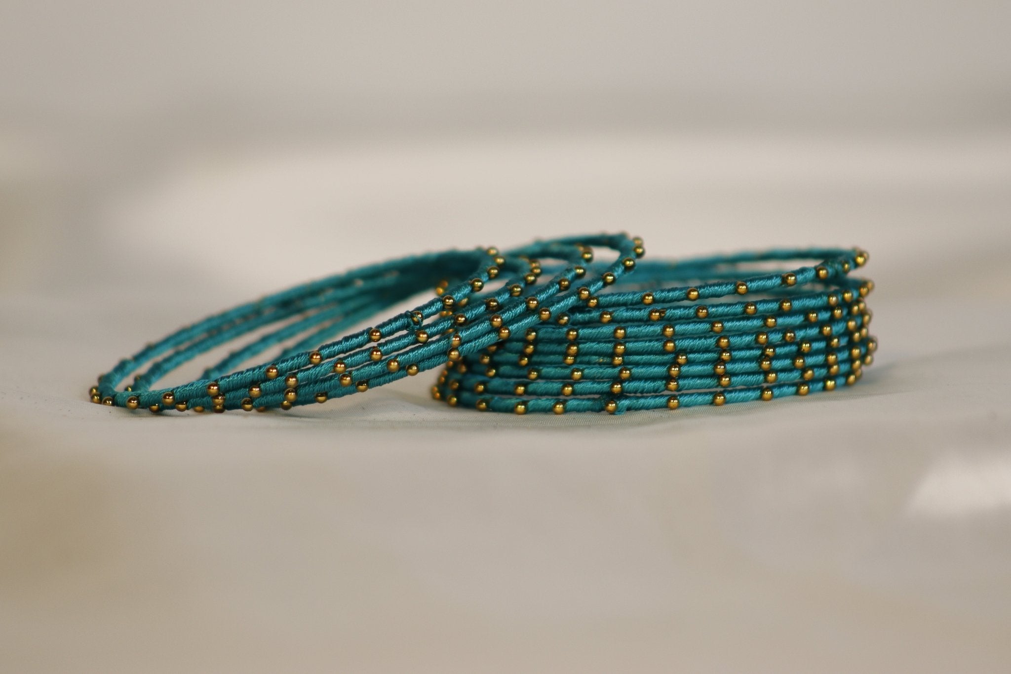 Single Dotted Brass Thread Bangles – 26 Stunning Colors