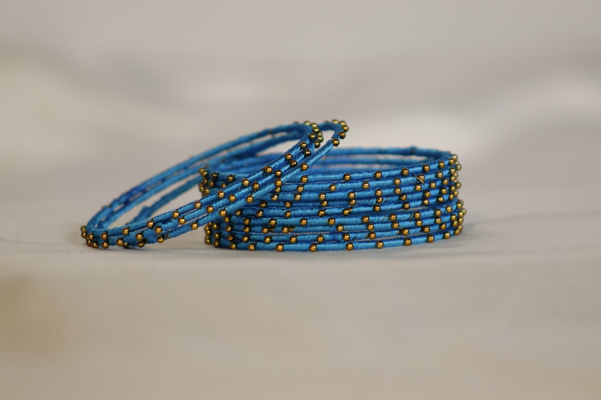 Single Dotted Brass Thread Bangles – 26 Stunning Colors