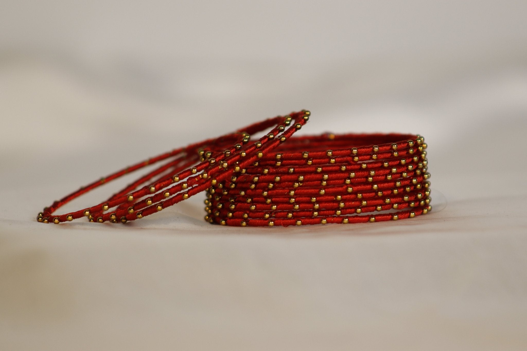 Single Dotted Brass Thread Bangles – 26 Stunning Colors